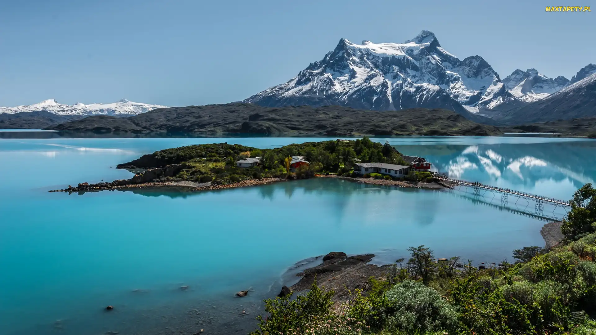 Góry, Wyspa, Zamieszkana, Jezioro, Chile