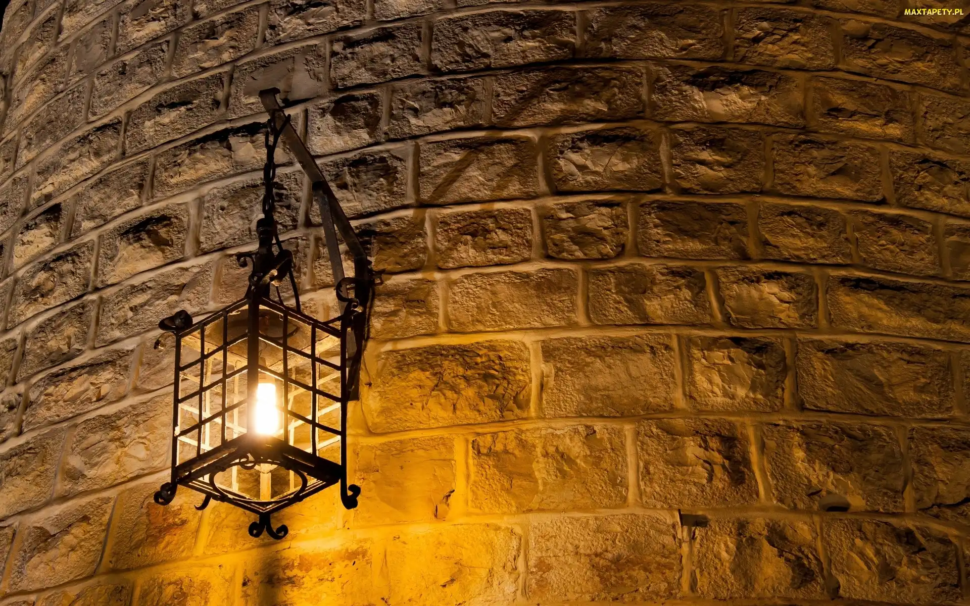 Cegły, Lampa, Mur