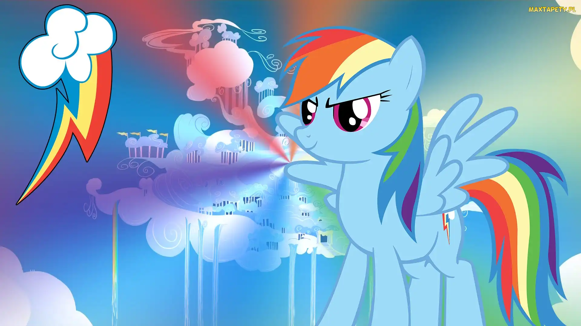 My Little Pony, Cloudsdale, Znaczek, Rainbow Dash