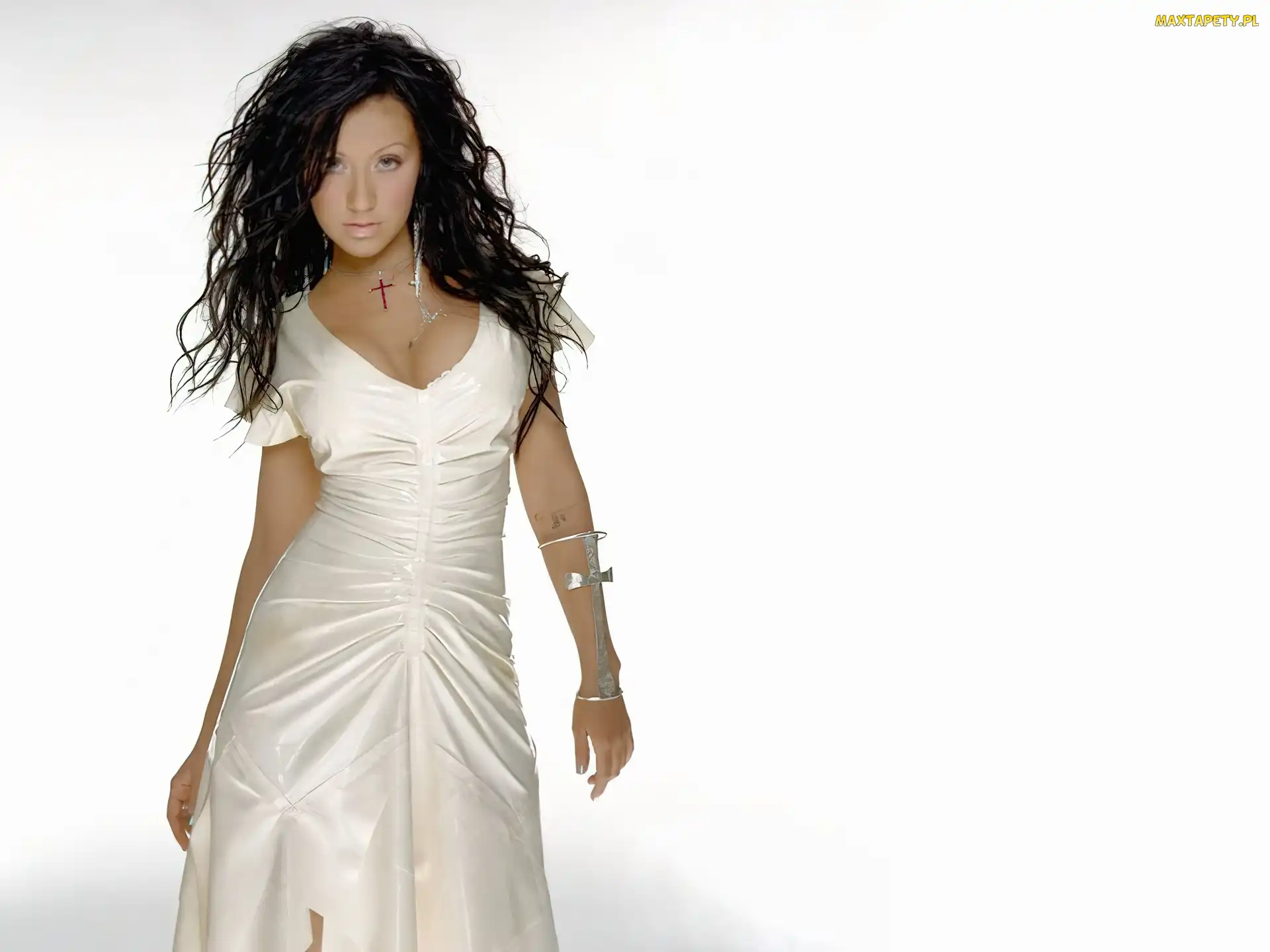 Panna młoda, suknia, Christina Aguilera, biała