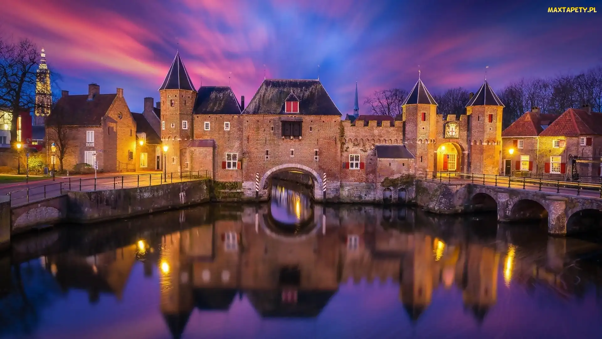 Holandia, Miasto Amersfoort, Budowla, Brama Koppelpoort, Obiekt historyczny, Rzeka Eem