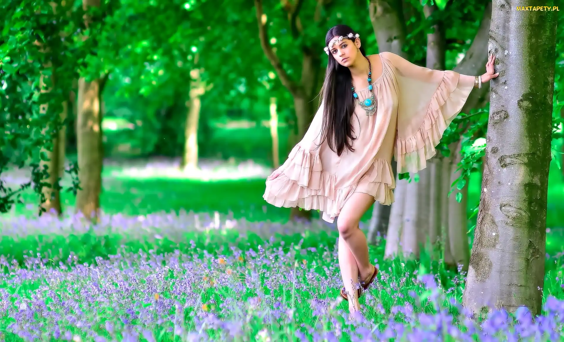 Modelka, Park, Wiosna