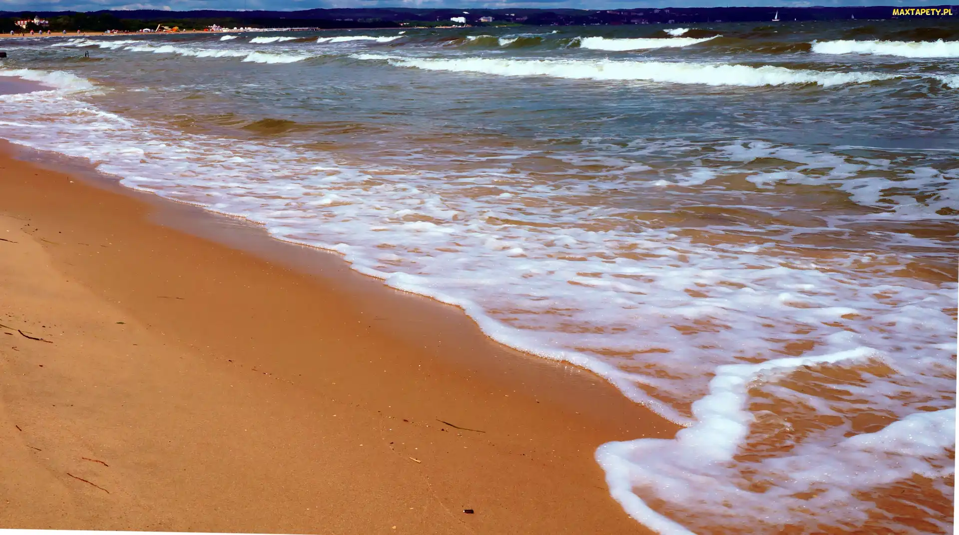 Fale, Piasek, Plaża, Morze