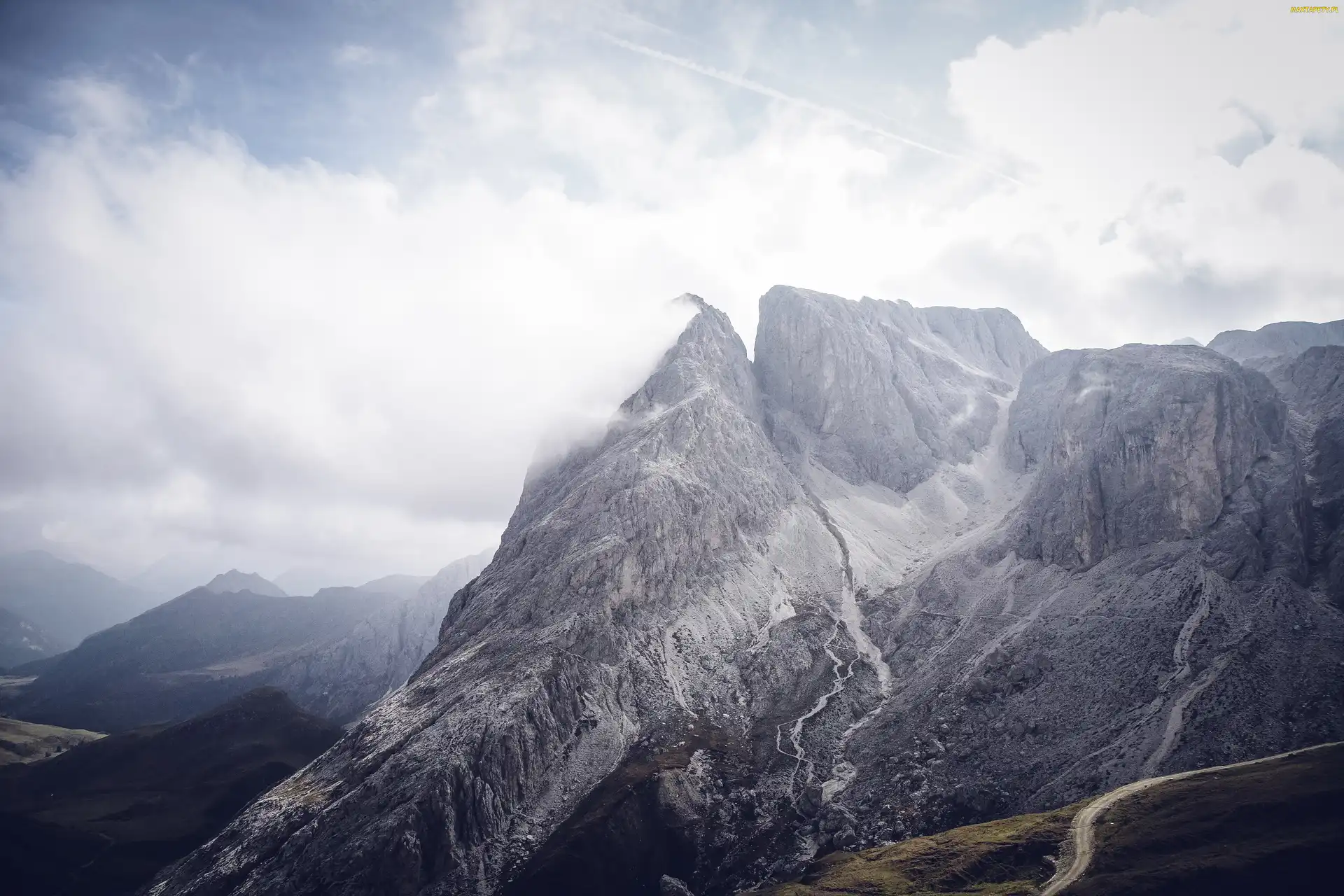 Mgła, Chmury, Tyrol, Południowy, Bolzano, Góry