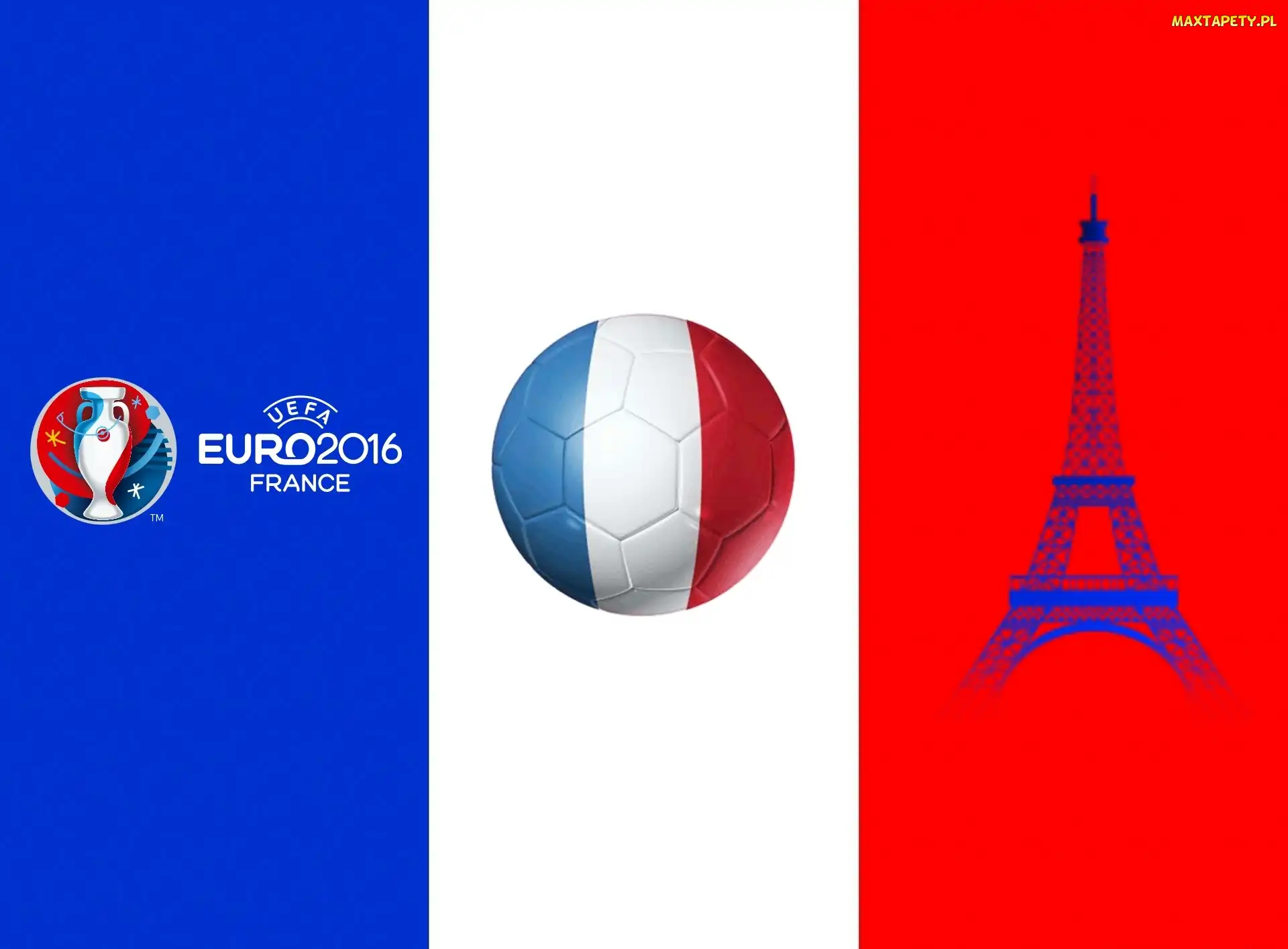Francji, Flaga, Euro 2016, Piłka
