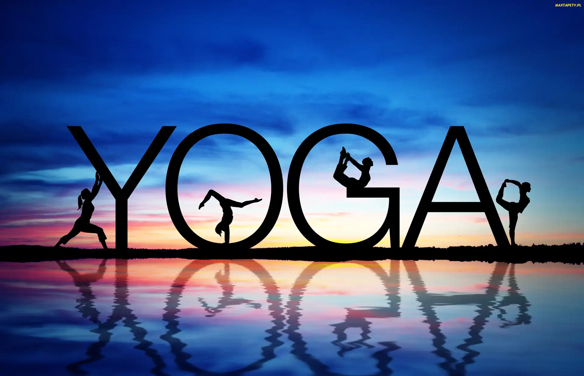 Pozy, Kobiety, Napis, Yoga