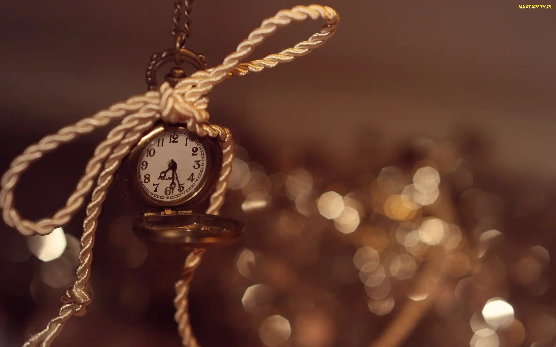 Zegarek, Bokeh, Sznurek, Ozdobny