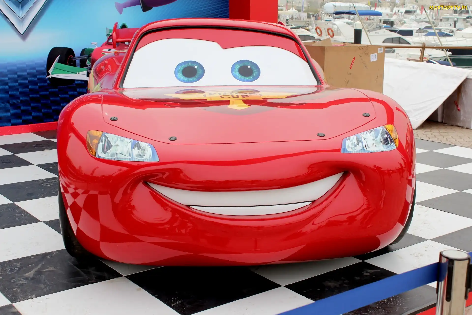 Uśmiech, Samochód, Auta, Oczka, Czerwony, Filma animowany, Cars 2