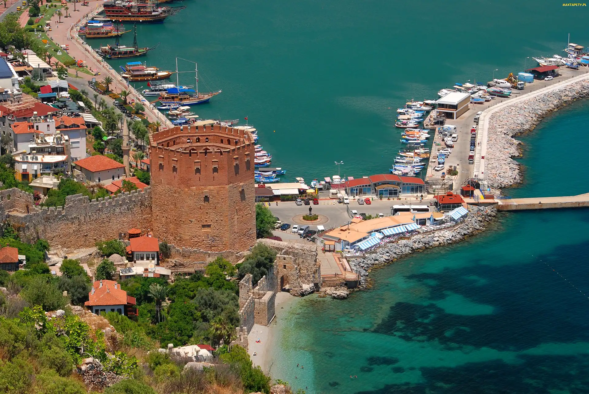 Port, Wieża, Alanya, Czerwona