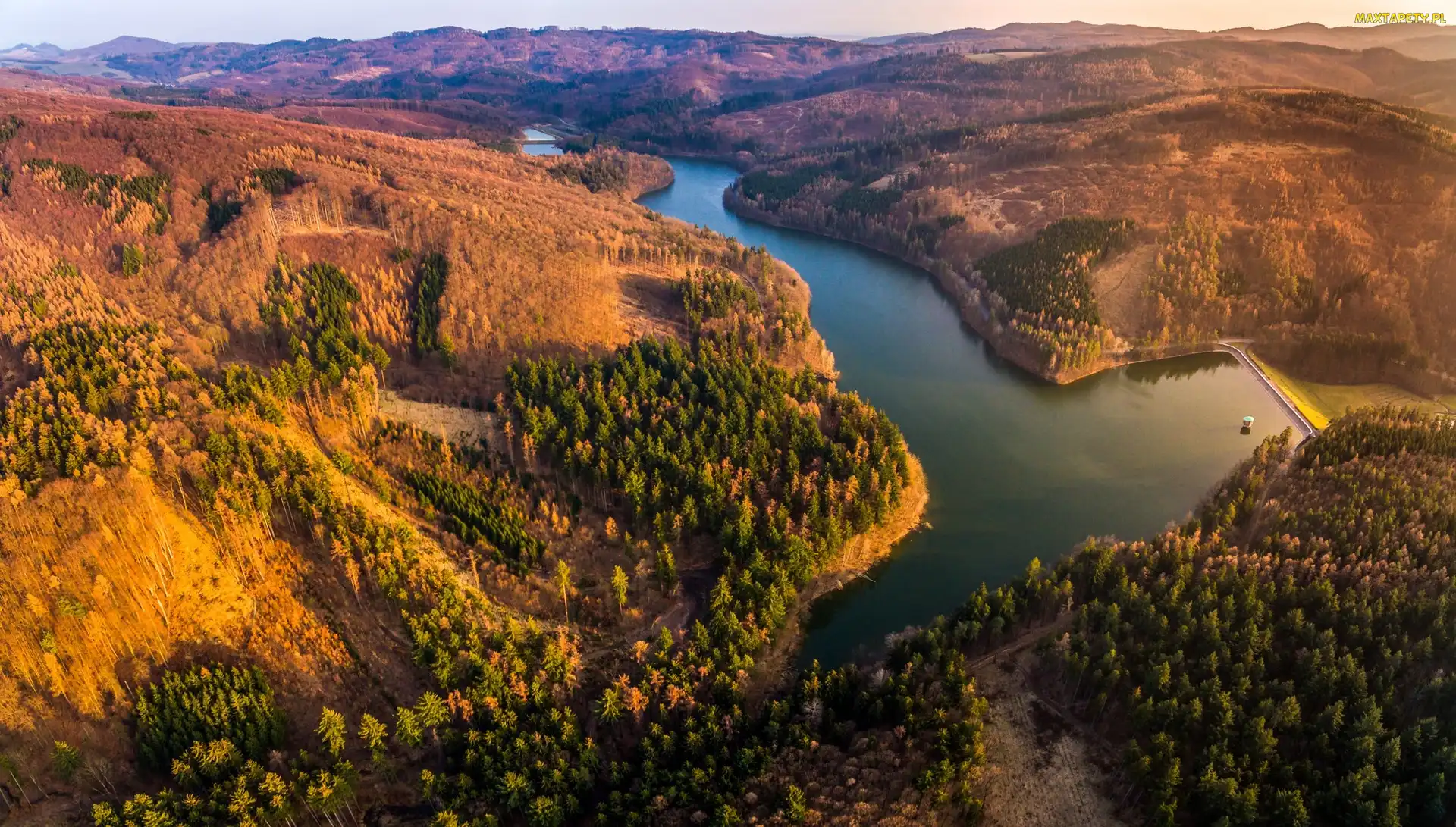 Czechy, Las, Rzeka, Góry