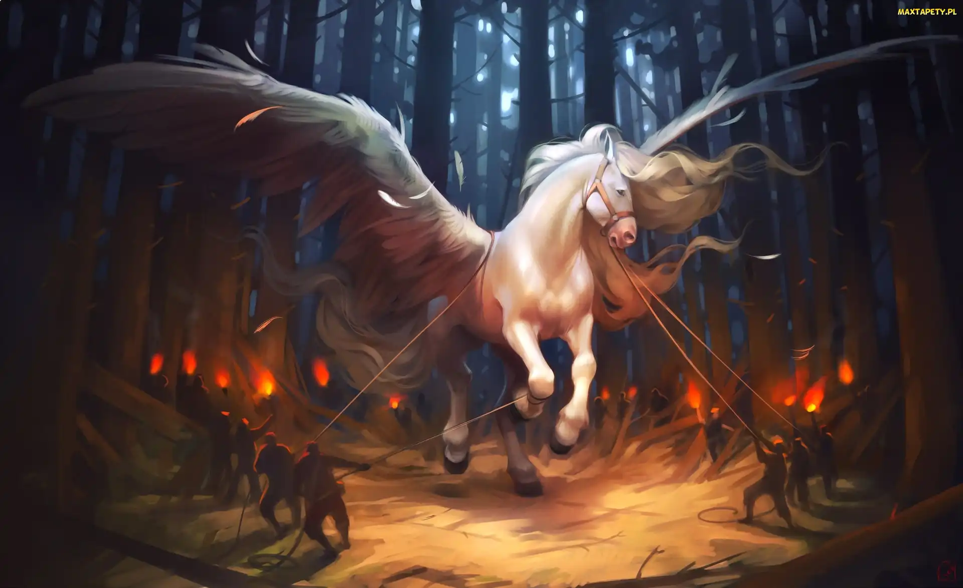 Fantasy, Koń, Pegaz, Skrzydlaty
