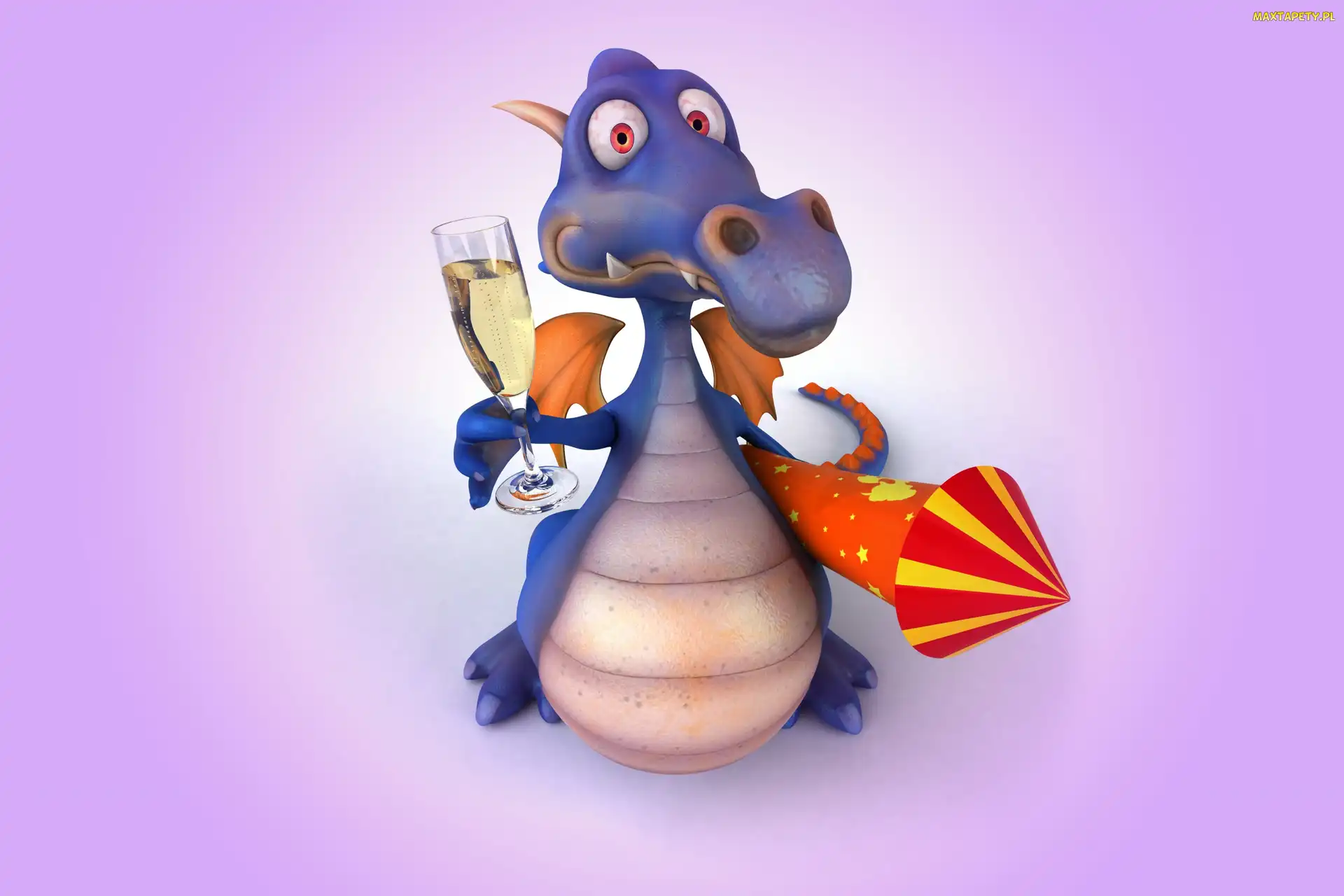 Smok, Grafika 2D, Fioletowy