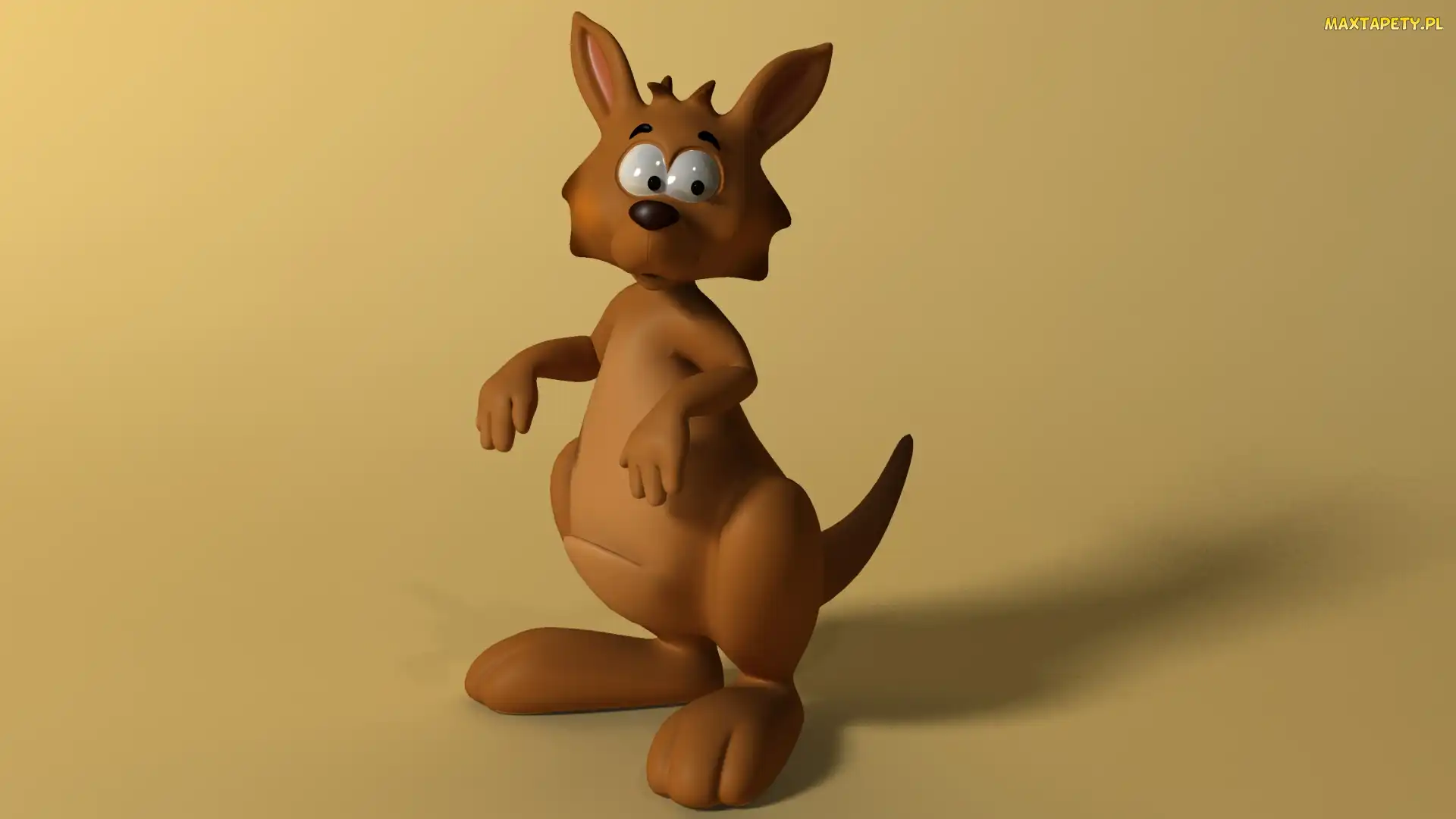 3D, Grafika, Mały, Kangur
