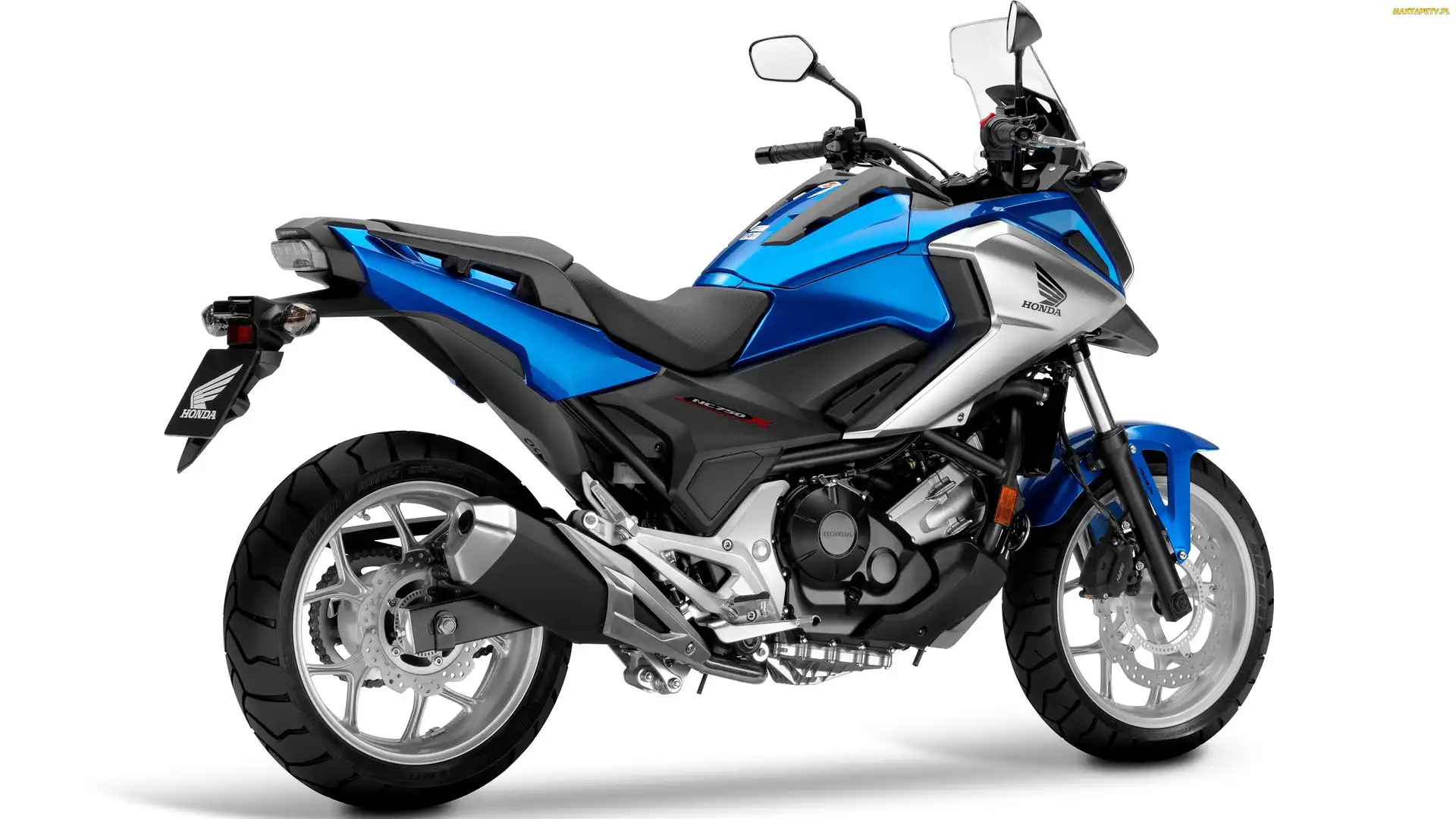 NC 750X, Honda, Niebieski, Motocykl
