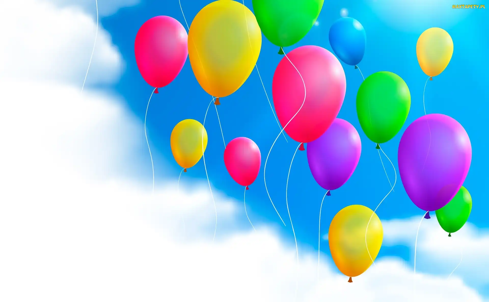 Grafika 2D, Balony, Niebo, Kolorowe