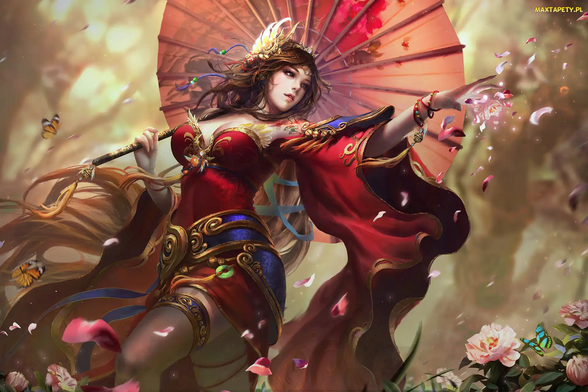Wojowniczka, Parasolka, Fantasy, Kobieta