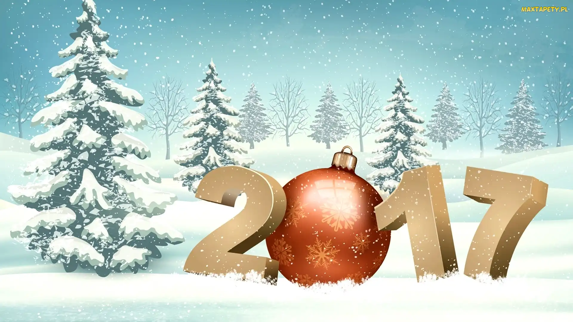 Zima, Nowy Rok 2017, Bombka
