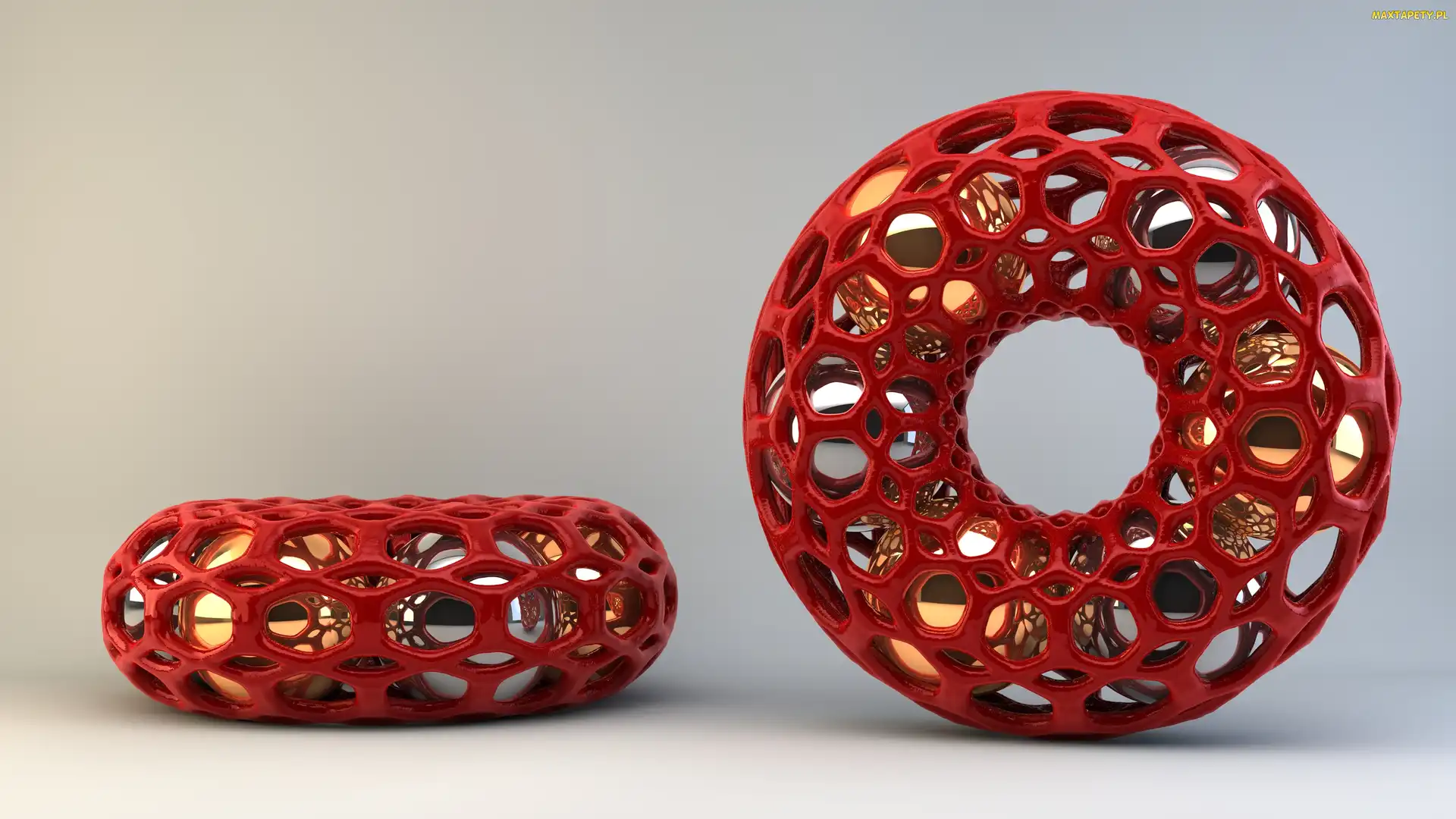 Wektorowa, Czerwony, Grafika 3D
