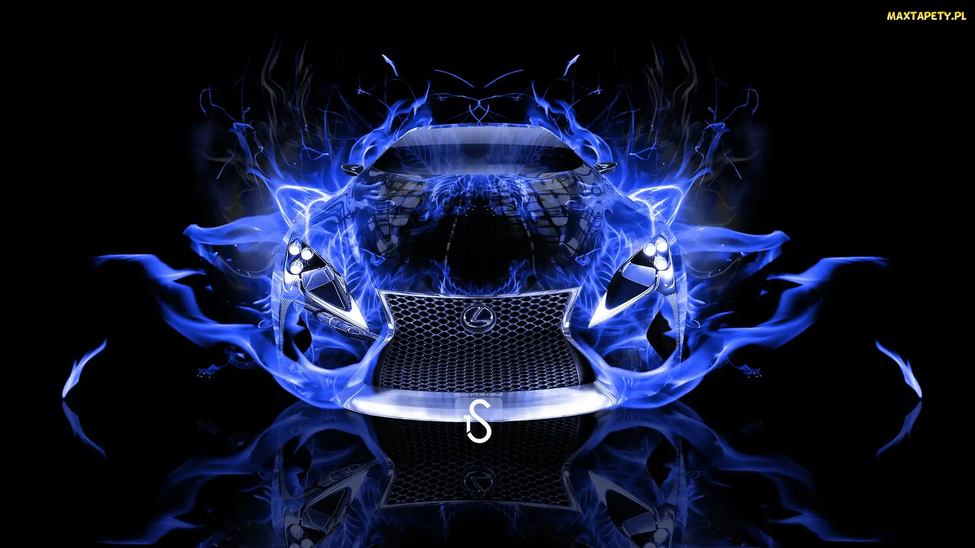 Tło, Czarne, Niebieski, Lexus LF-LC
