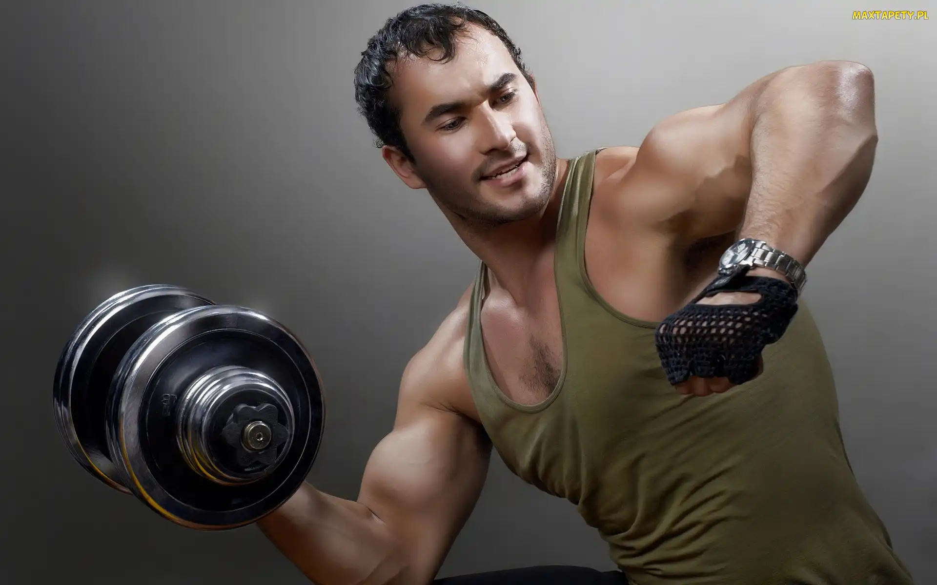 Mężczyzna, Gimnastyczny, Ciężarek, Fitness