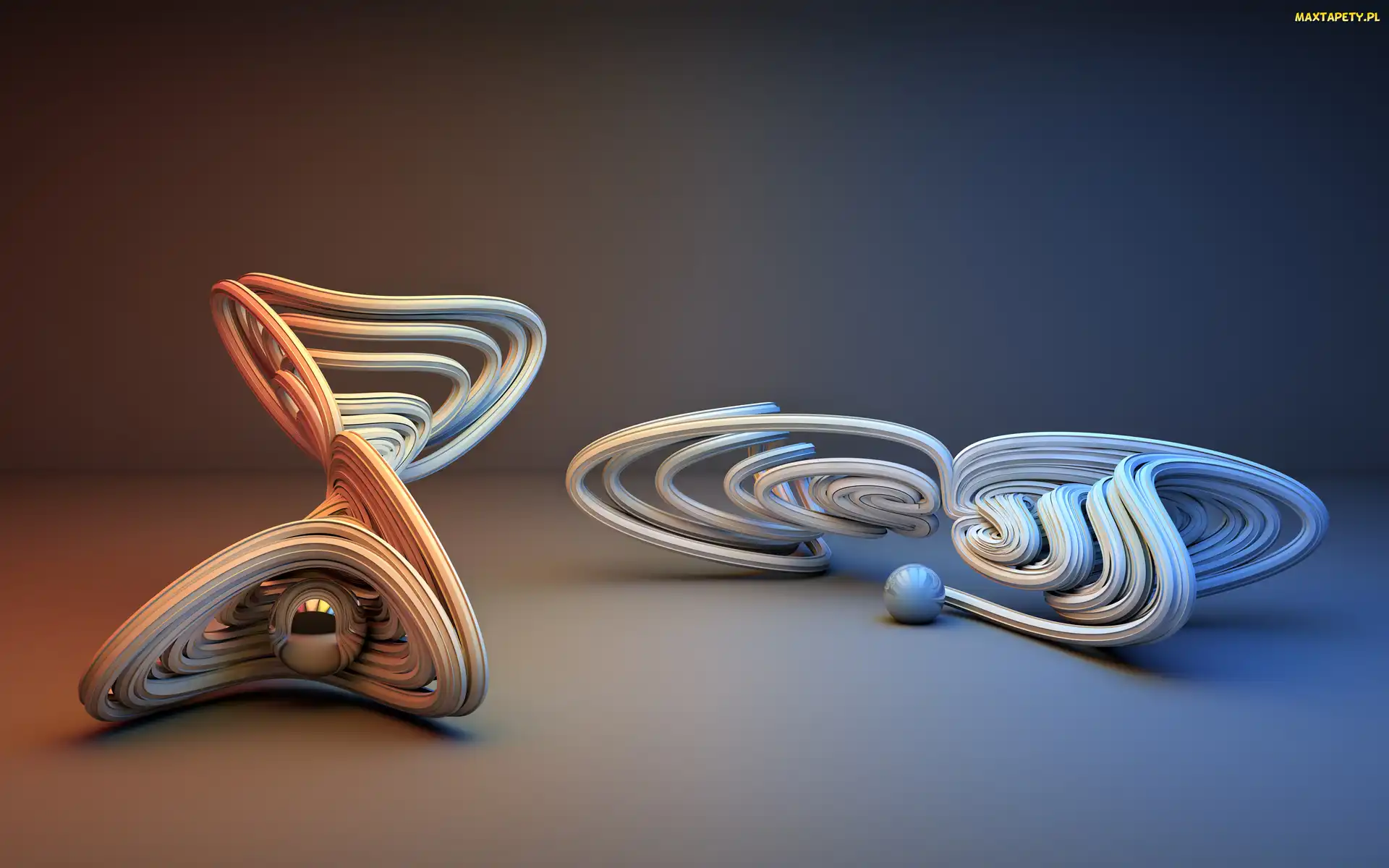 Kable, Skręcone, Grafika 3D, Wektorowa