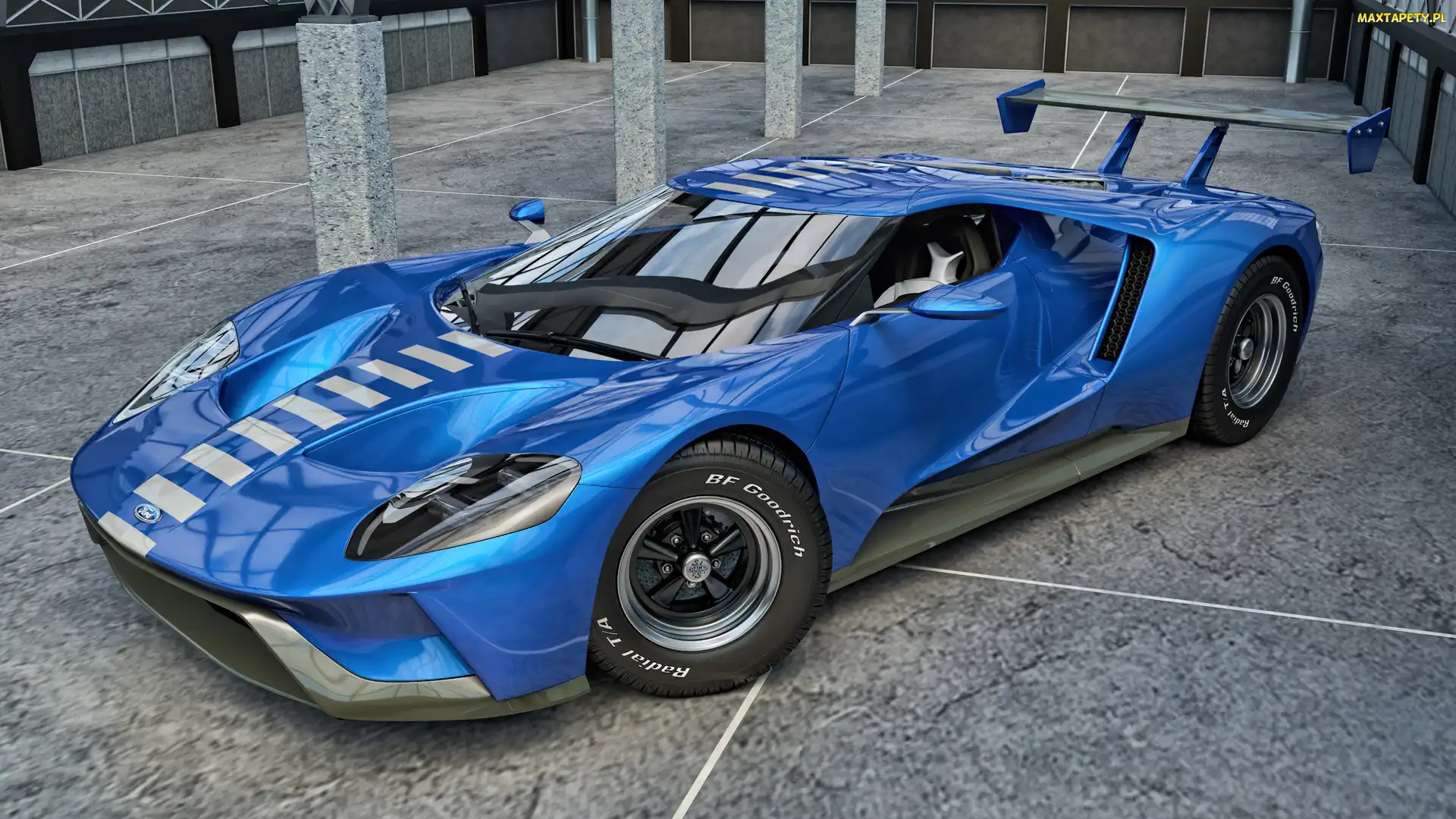 Ford GT Supercar, 2017, Niebieski