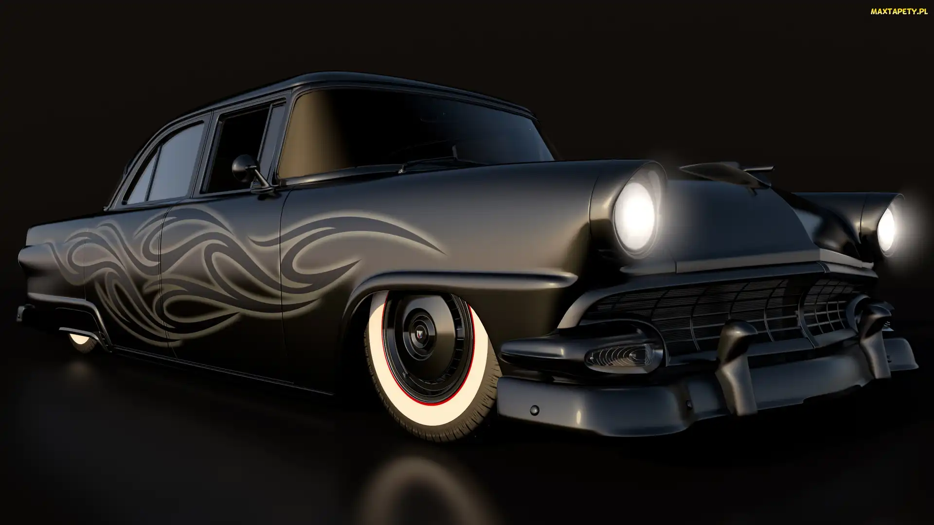 Zabytkowy, 1956, Czarny, Ford Fairlane Town Sedan