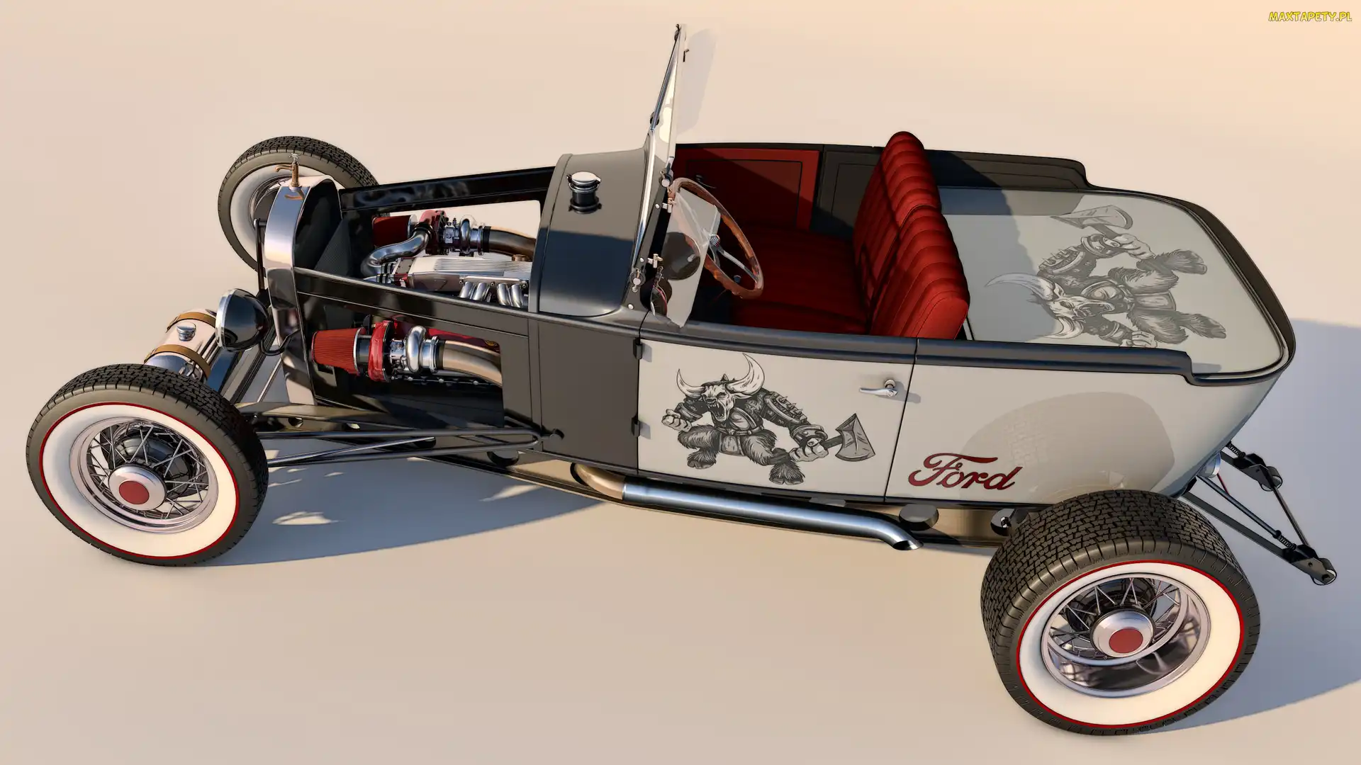 Zabytkowy, Hot Rod, 1930, Ford Model A