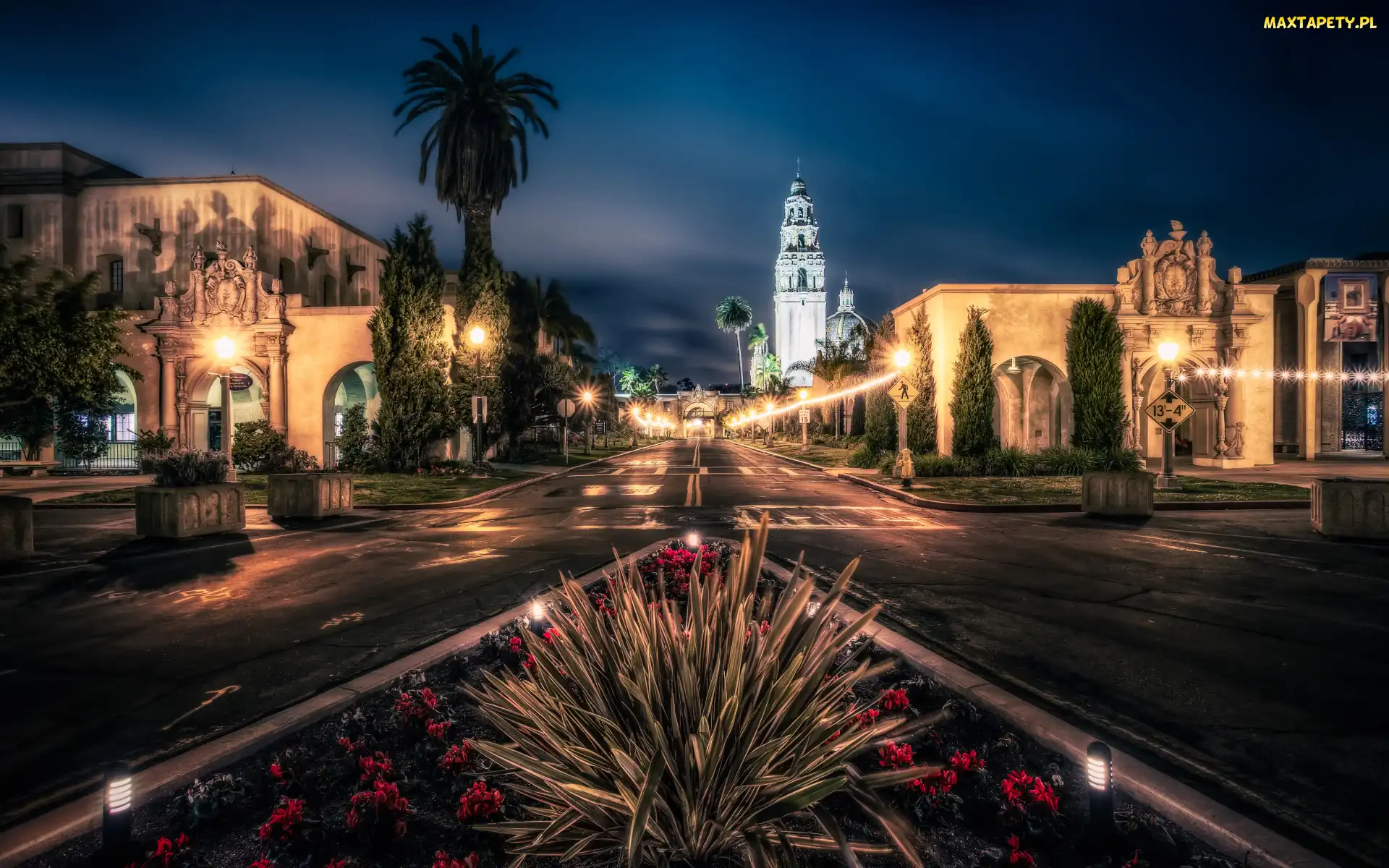 San Diego, Ulica, Noc, Park Balboa, Kalifornia
