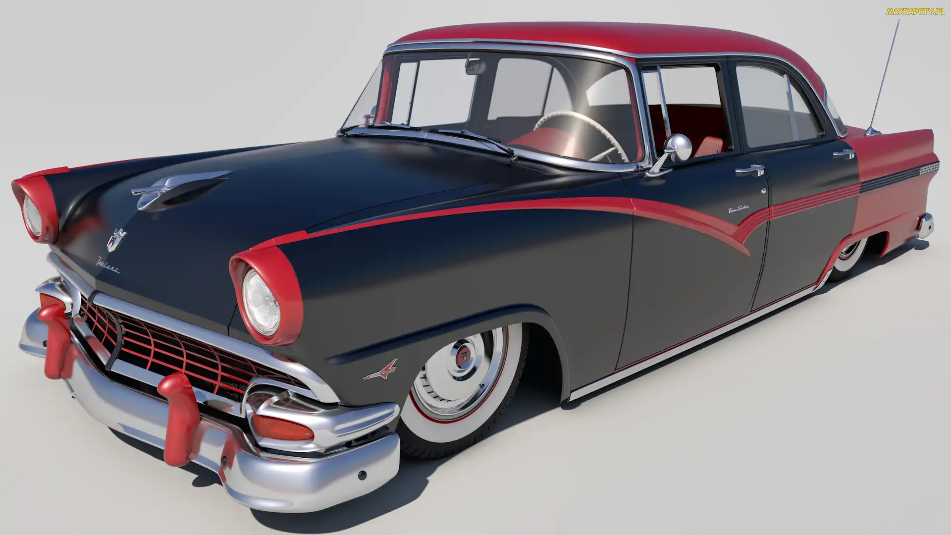 1956, Sedan, Zabytkowy, Ford Fairlane Town