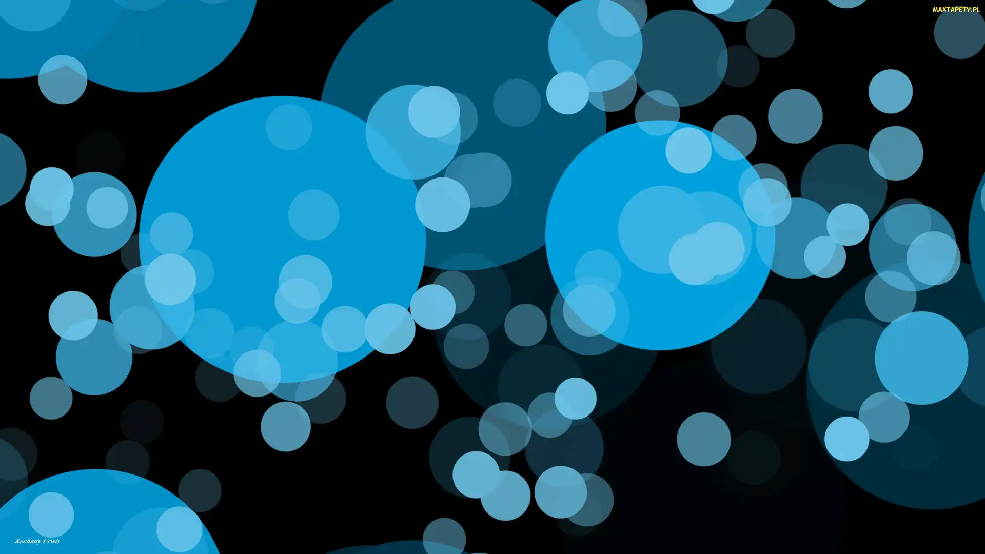 Grafika 3D, Kółka, Niebieskie, Bokeh