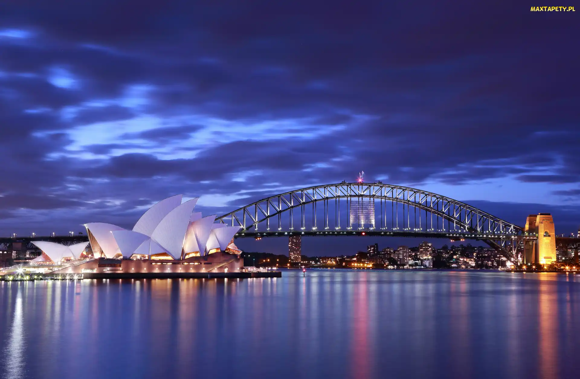 Sydney, Zatoka Port Jackson, Most Sydney Harbour Bridge, Sydney Opera House, Australia