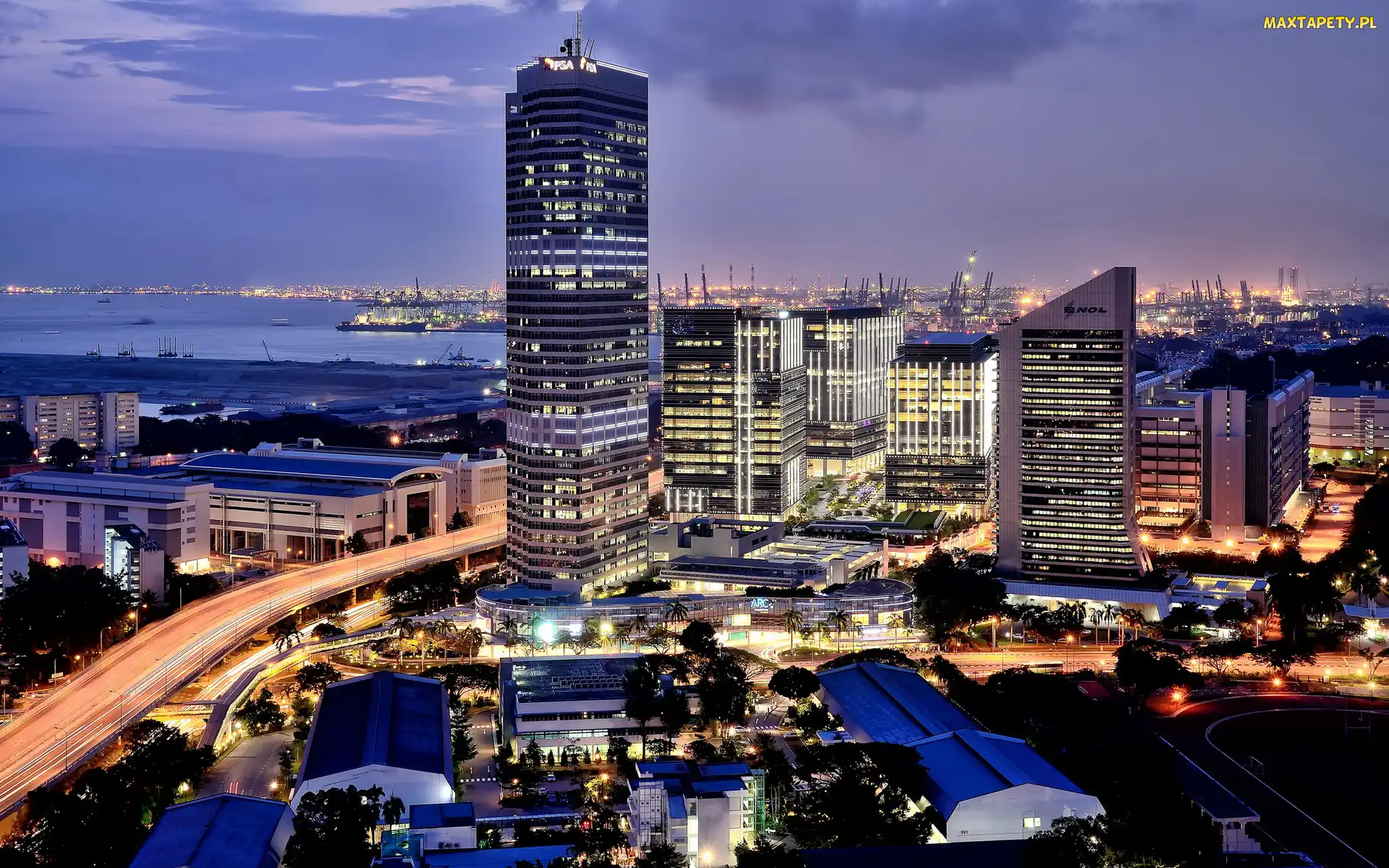 Wieżowce, Port, Singapur
