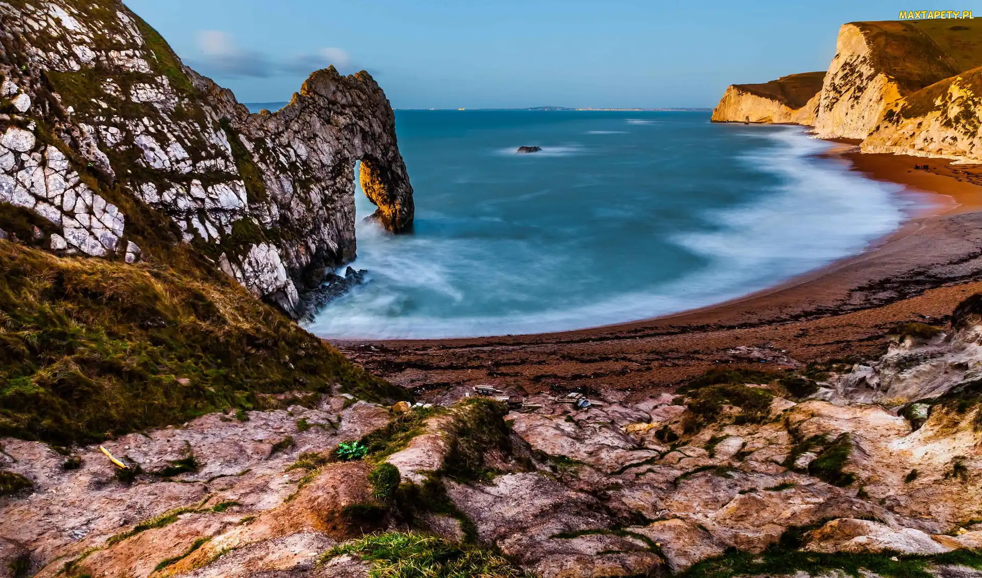 Klif, Durdle Door, Hrabstwo Dorset, Anglia, Morze, Skała