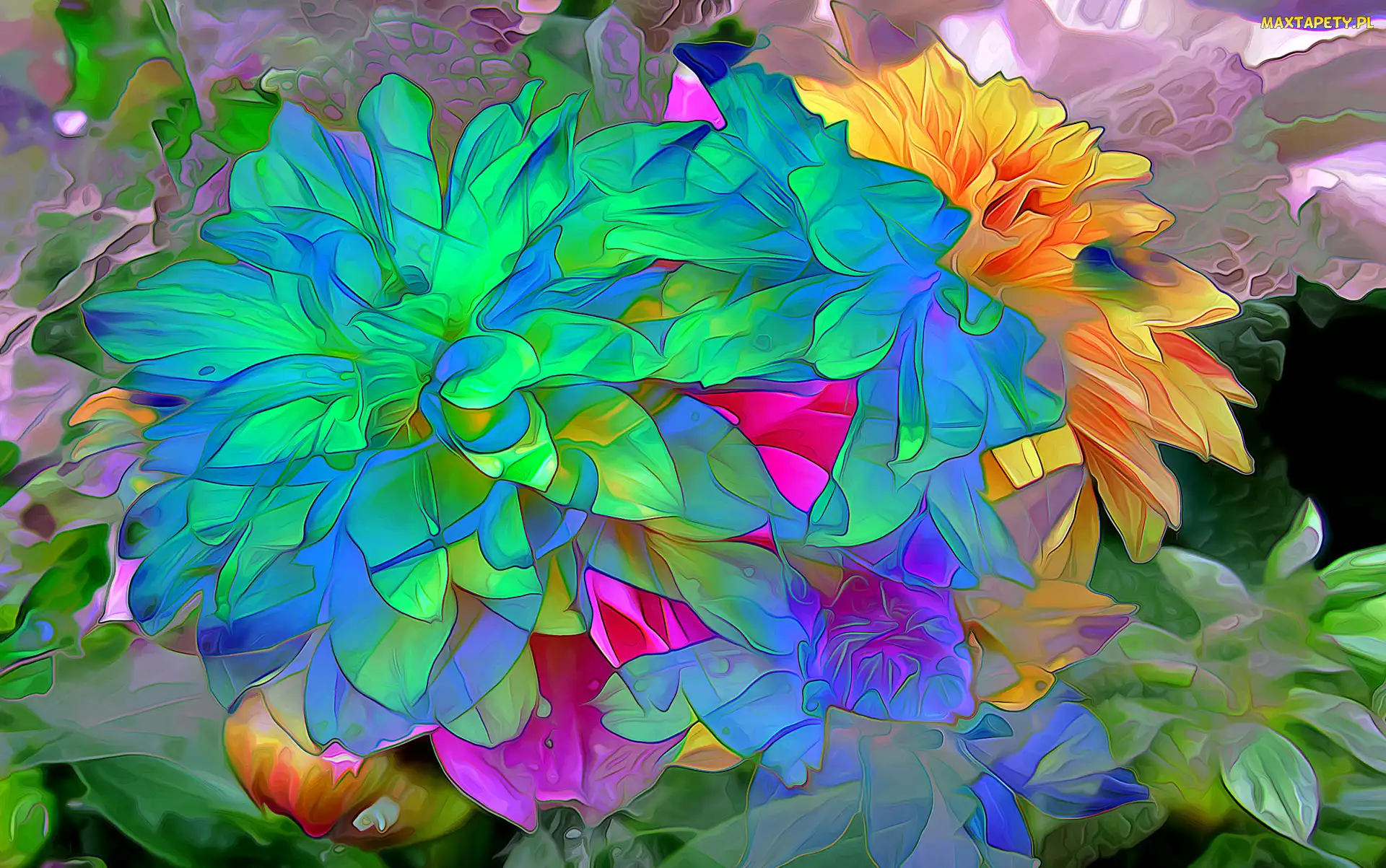 Kwiaty, Fractalius, Kolorowe