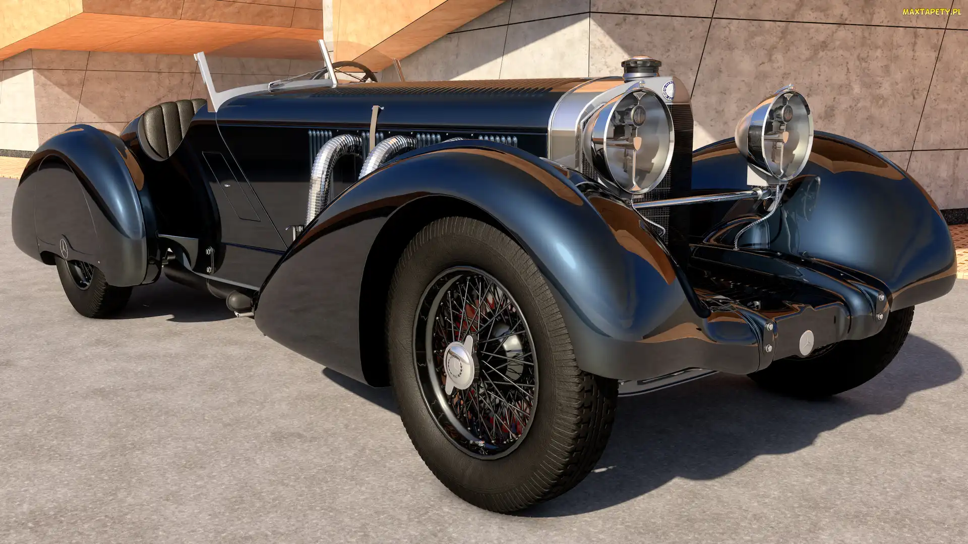 Zabytkowy, 1930, Mercedes Benz 710 SSK Trossi Roadster