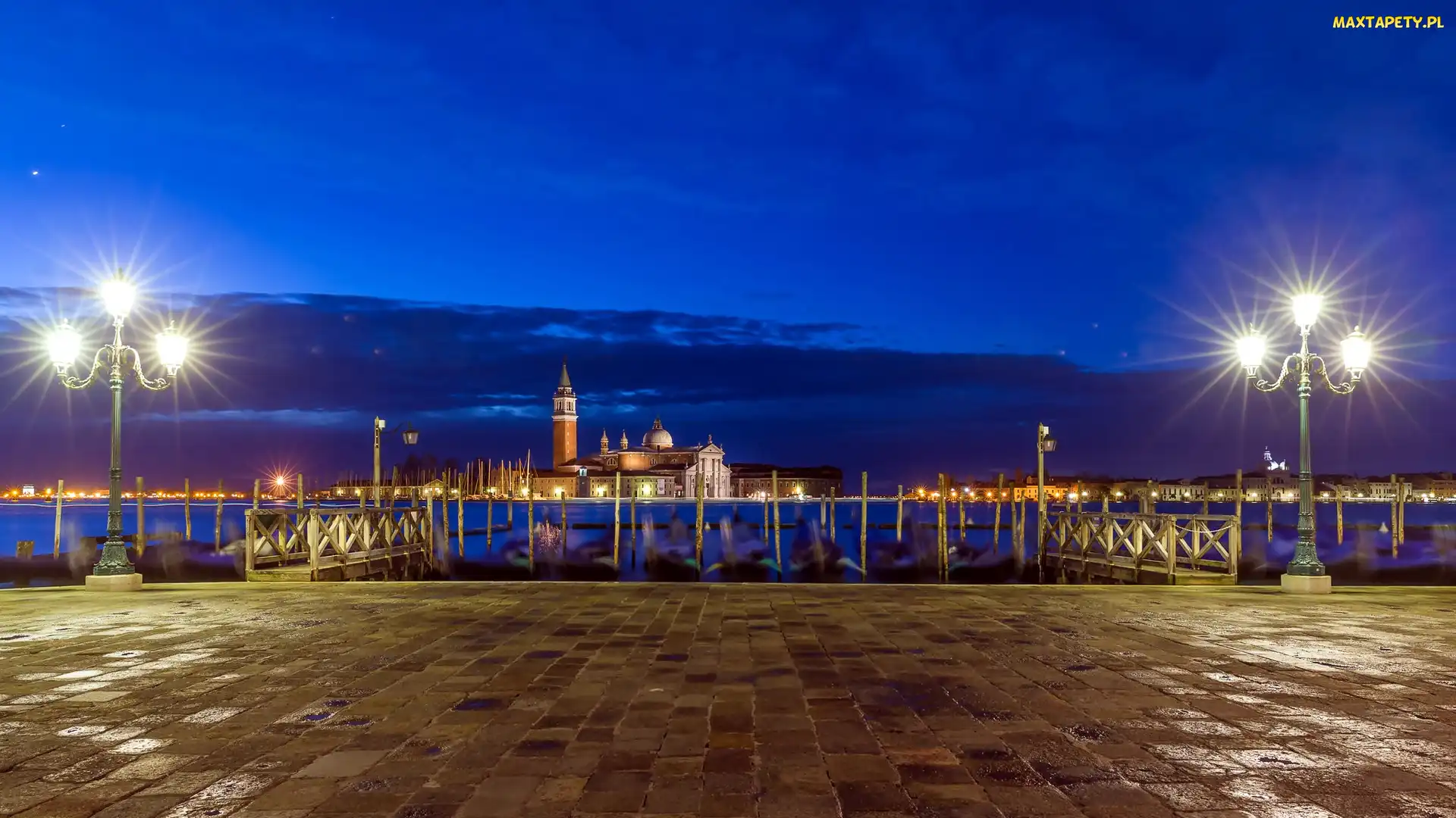 Kanał, Włochy, Wenecja, Latarnie, San Giorgio Maggiore