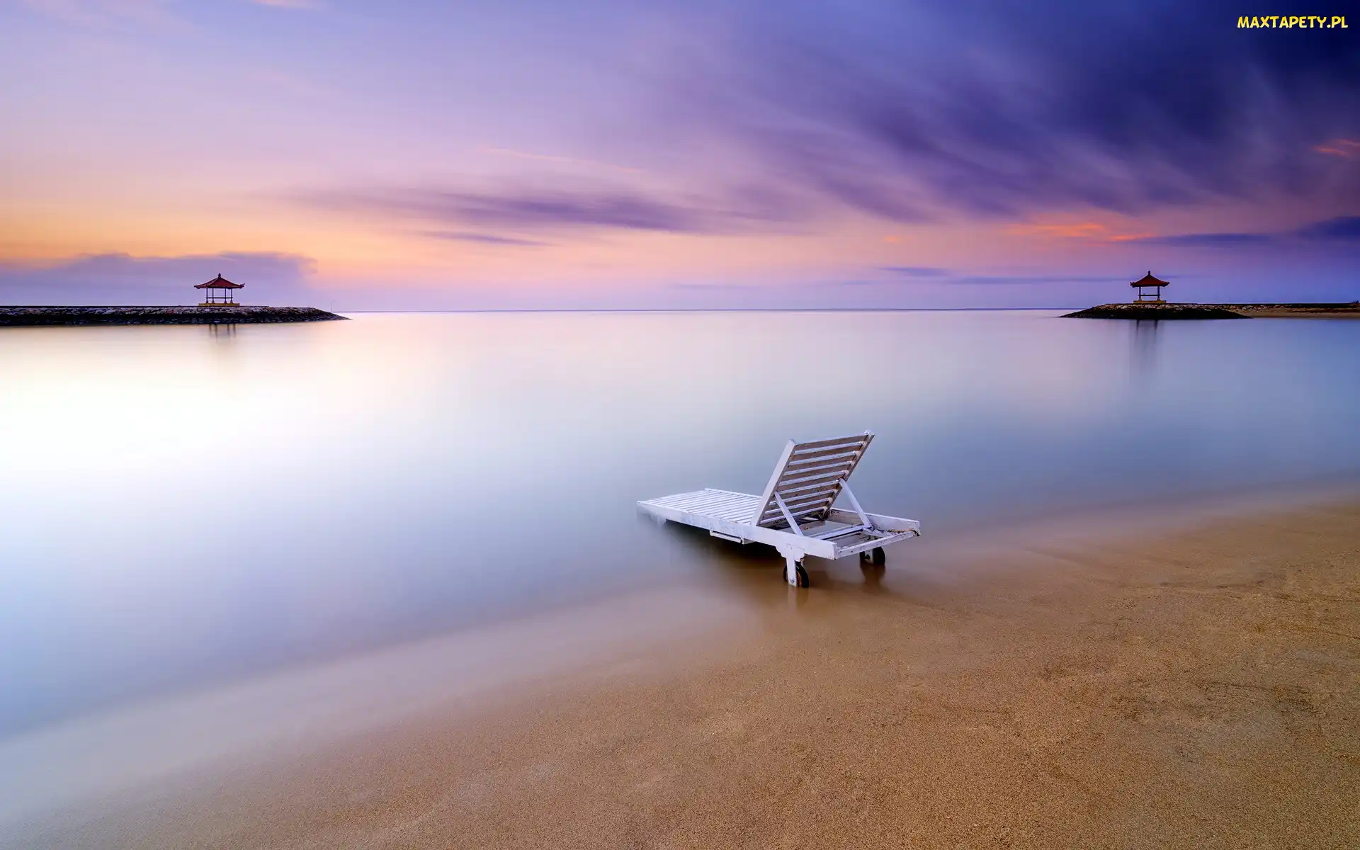 Bali, Indonezja, Wakacje, Morze, Plaża, Leżak, Plaża Sanur