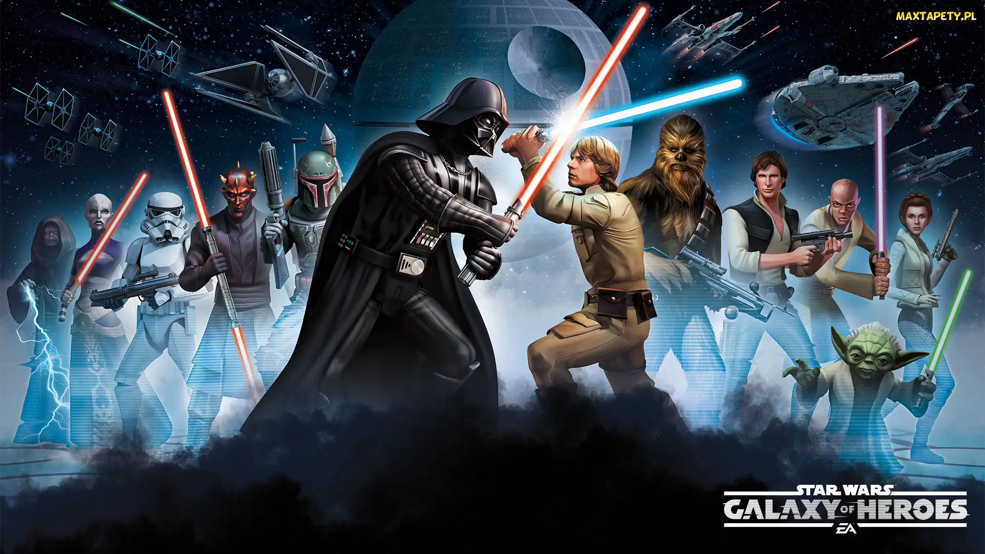 Walka, Darth Vader, Star Wars: Galaxy of Heroes, Luke Skywalker