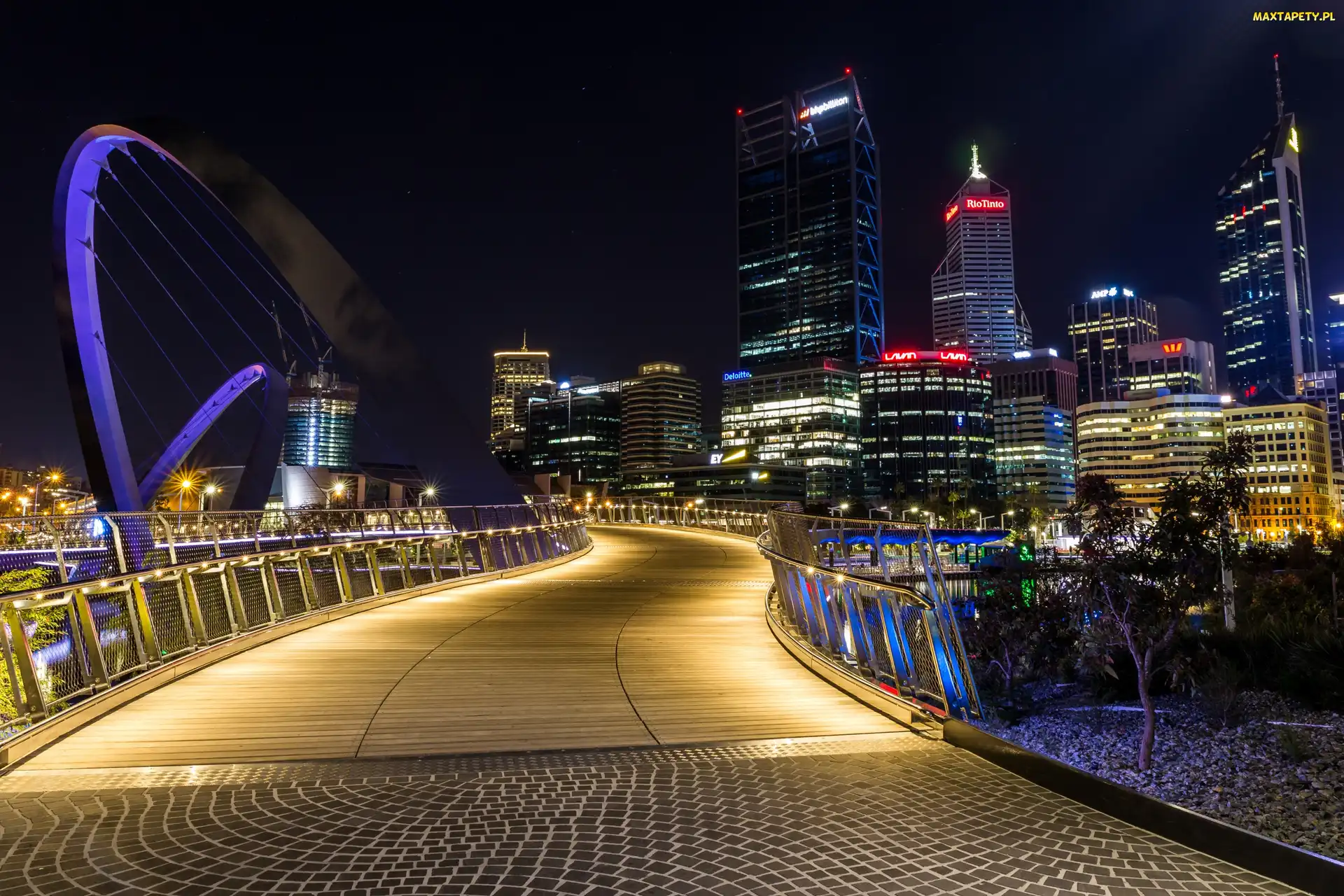 Most, Noc, Perth, Elizabeth Quay Bridge, Australia