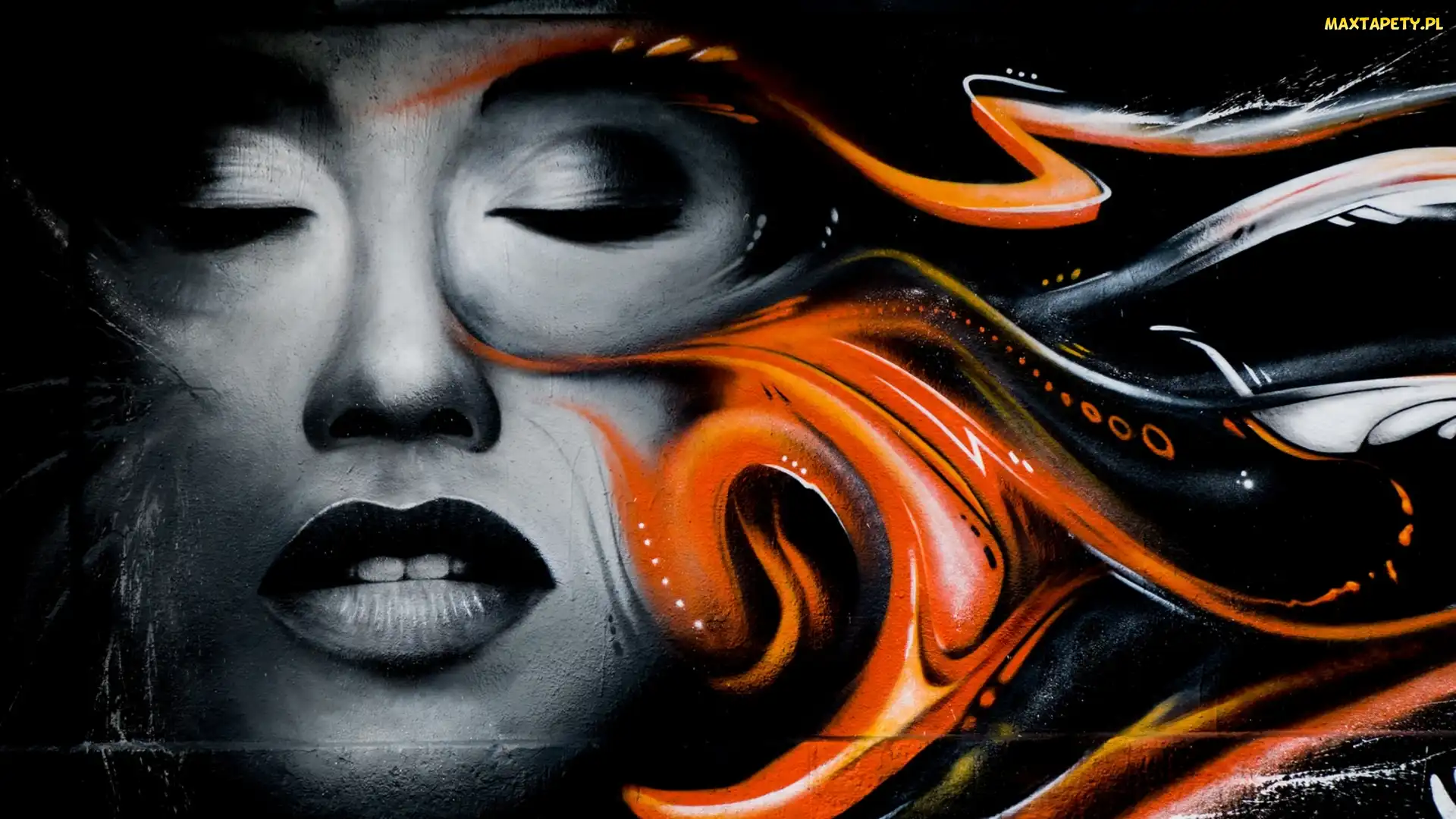 Twarz, Kobieta, Mural