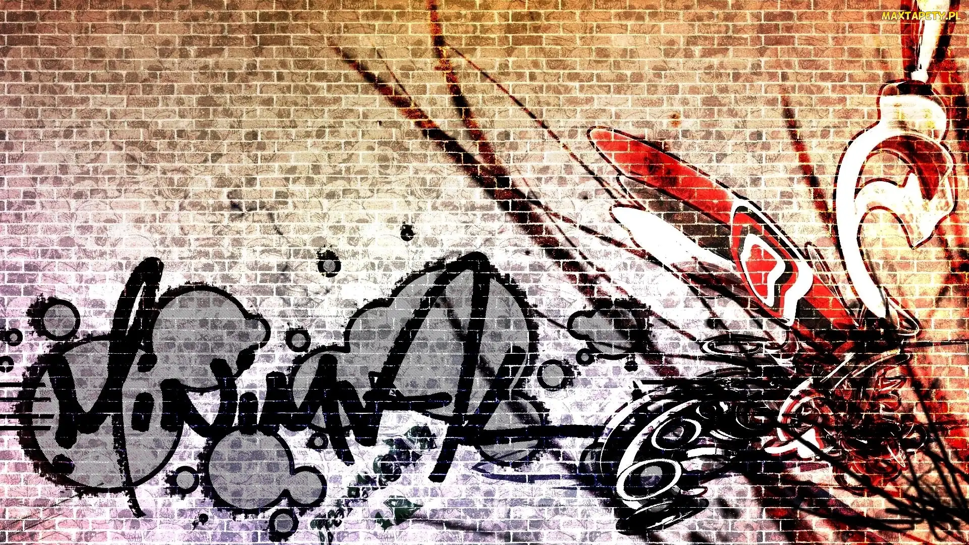 Mur, Cegła, Graffiti