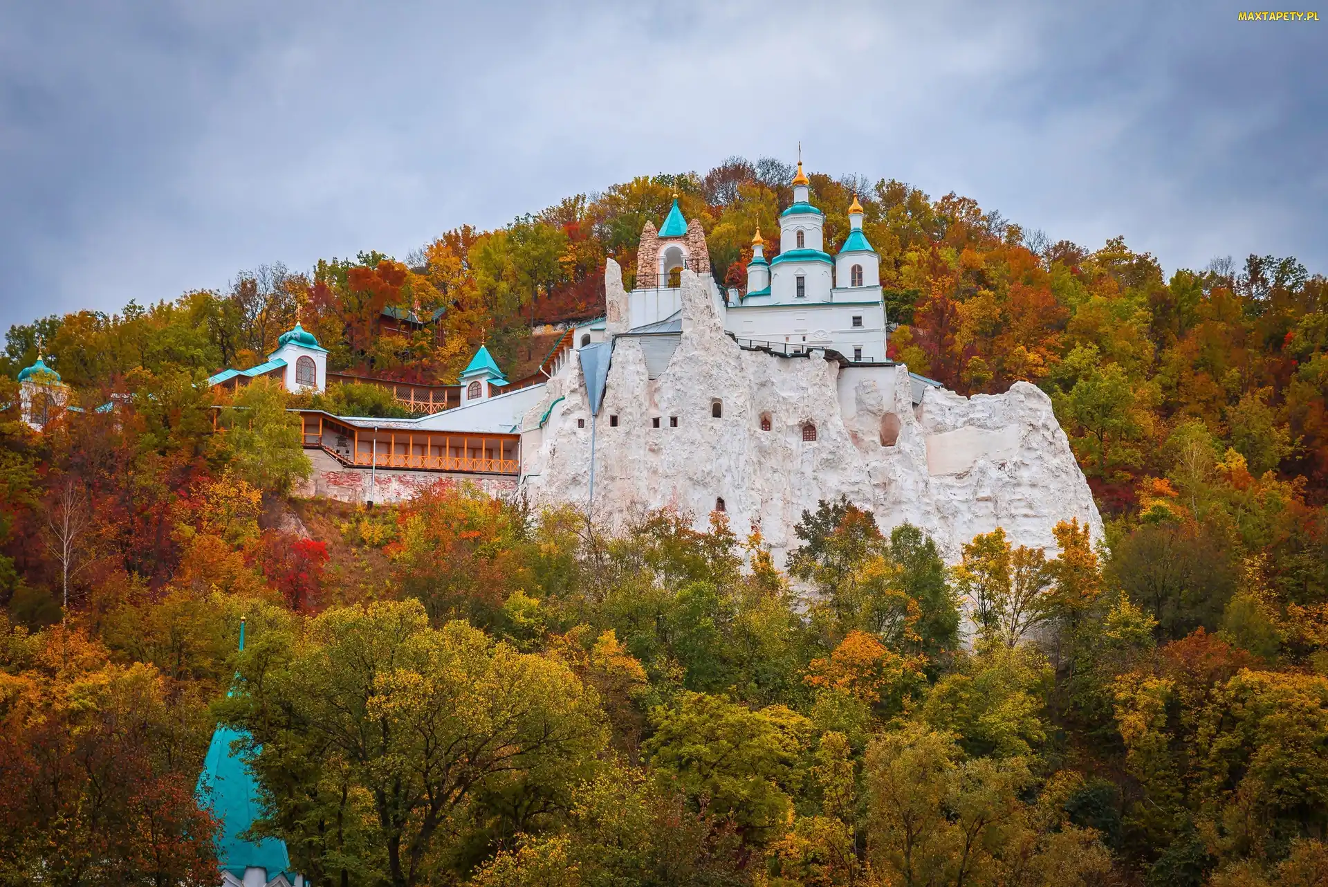 Ławra Świętogórska, Jesień, Lasy, Klasztor, Ukraina