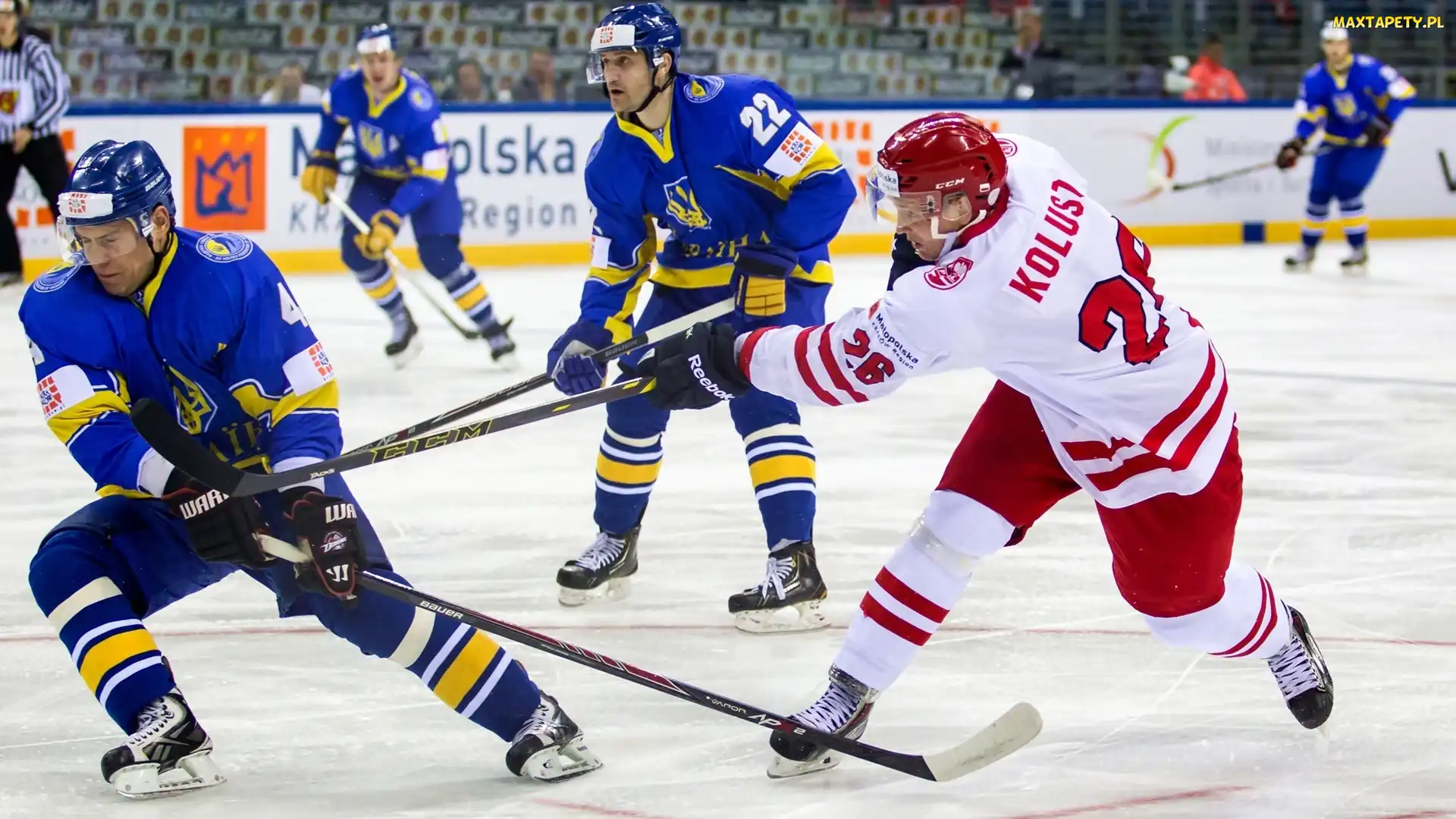 Zawodnicy, Mecz Polska - Ukraina, Mistrzostwa Świata Dywizji 1A Kraków 2015, Marcin Kolusz, Hokej