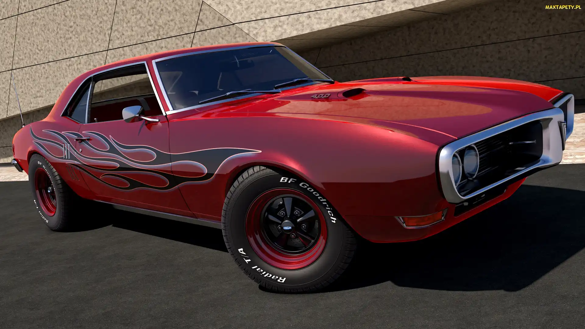 1968, Pontiac Firebird 400, Zabytkowy, Czerwony
