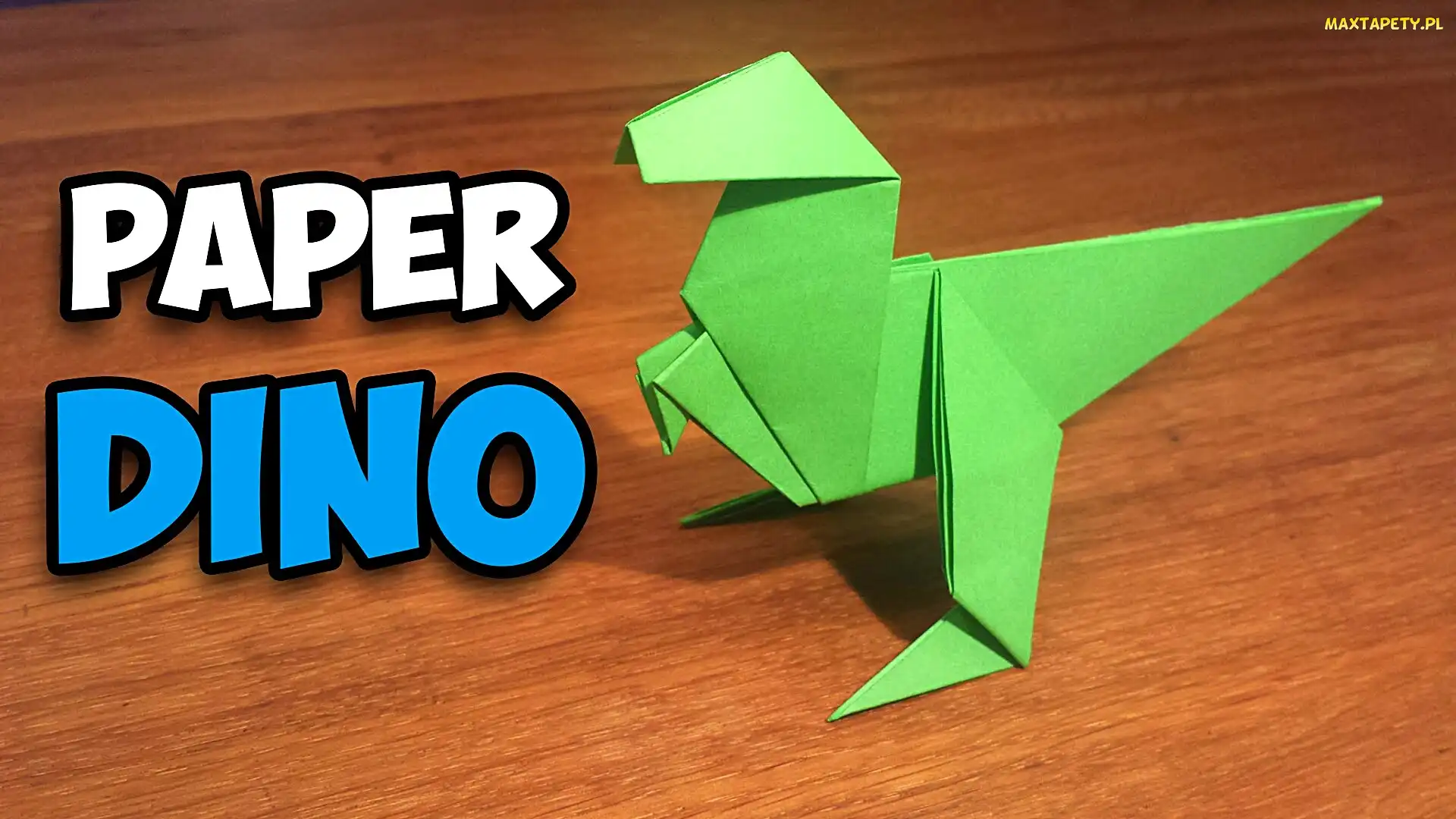 Origami, Dinozaur, Zielony