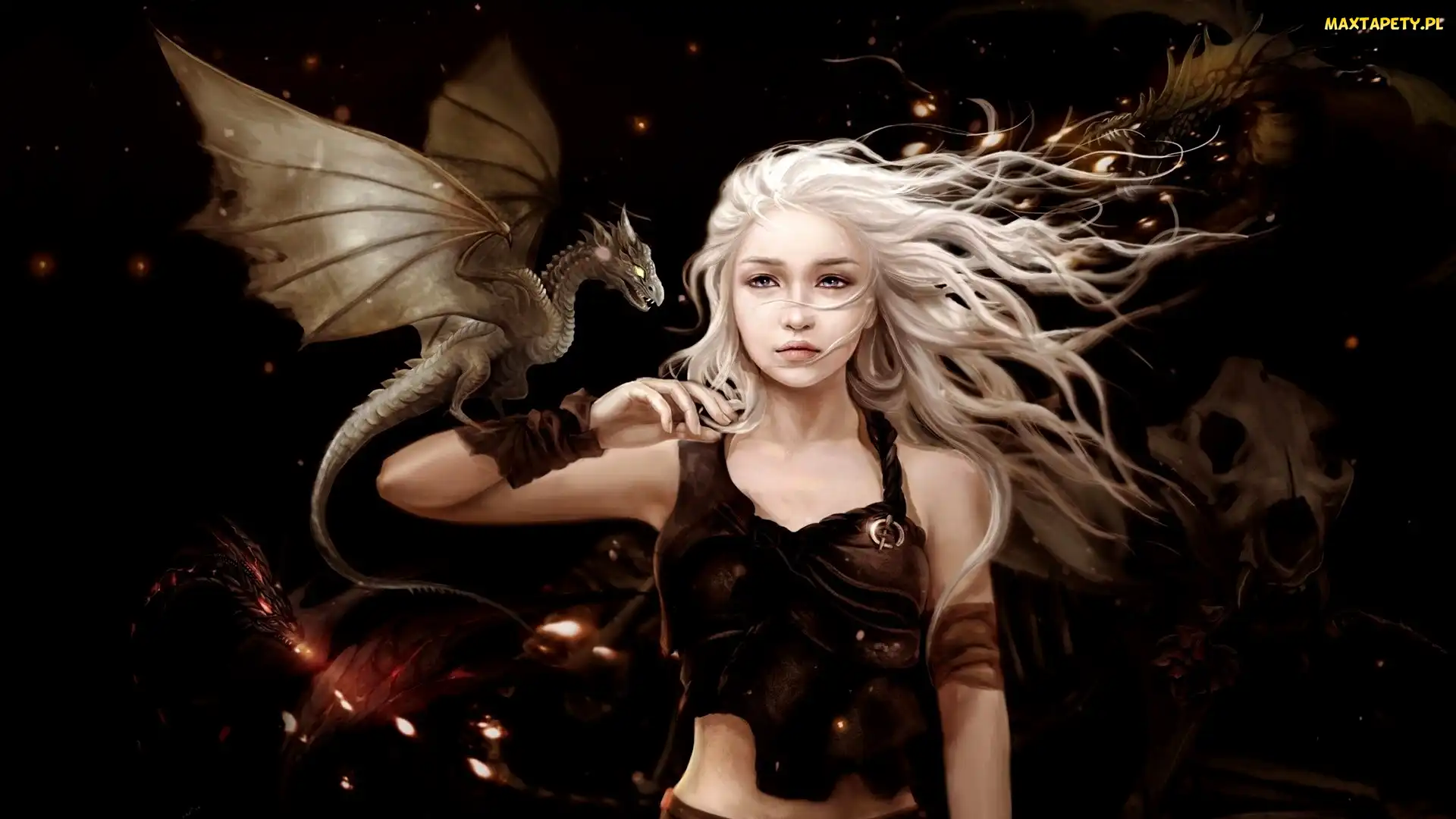 Smok, Daenerys Targaryen, Fantasy, Dziewczyna