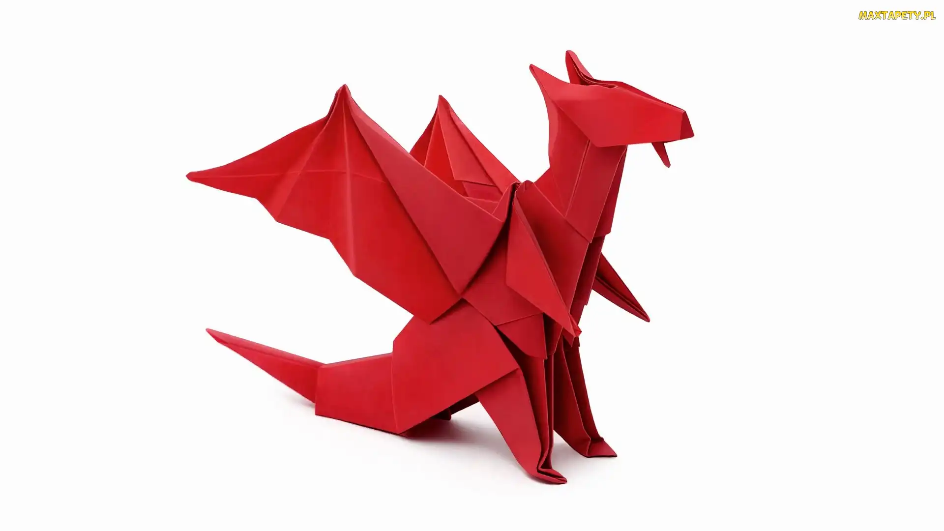 Czerwony, Smok, Origami