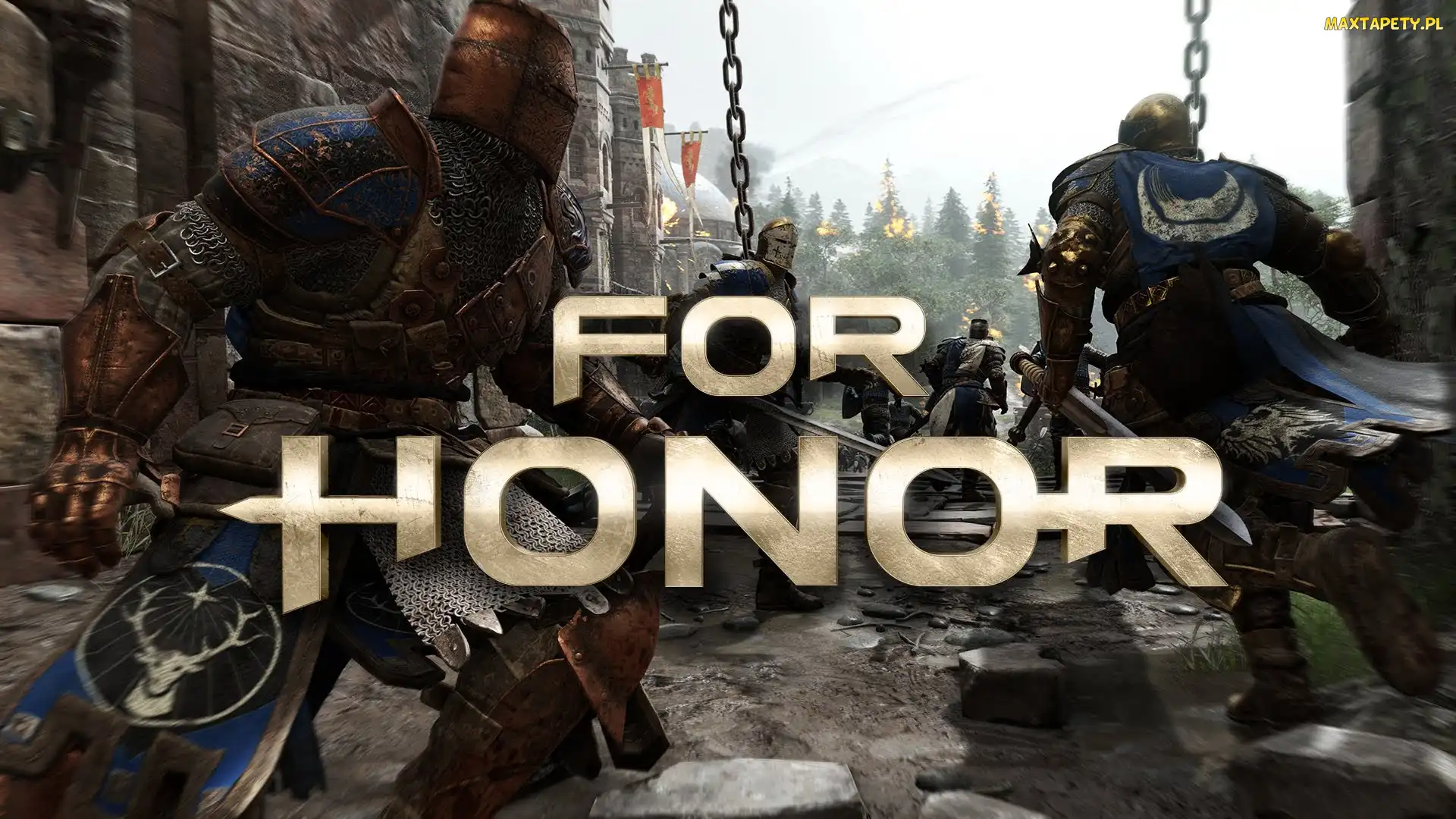 Gra, Plakat, Walka, Rycerze, For Honor
