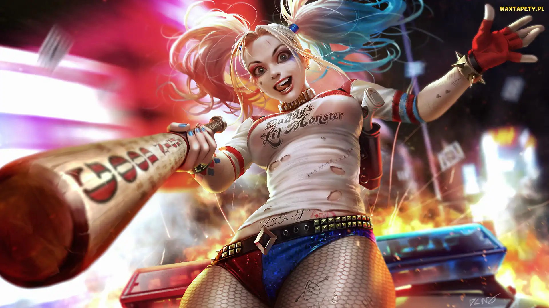 Harley Quinn, Fantasy, Broń, Bejsbol, Postać